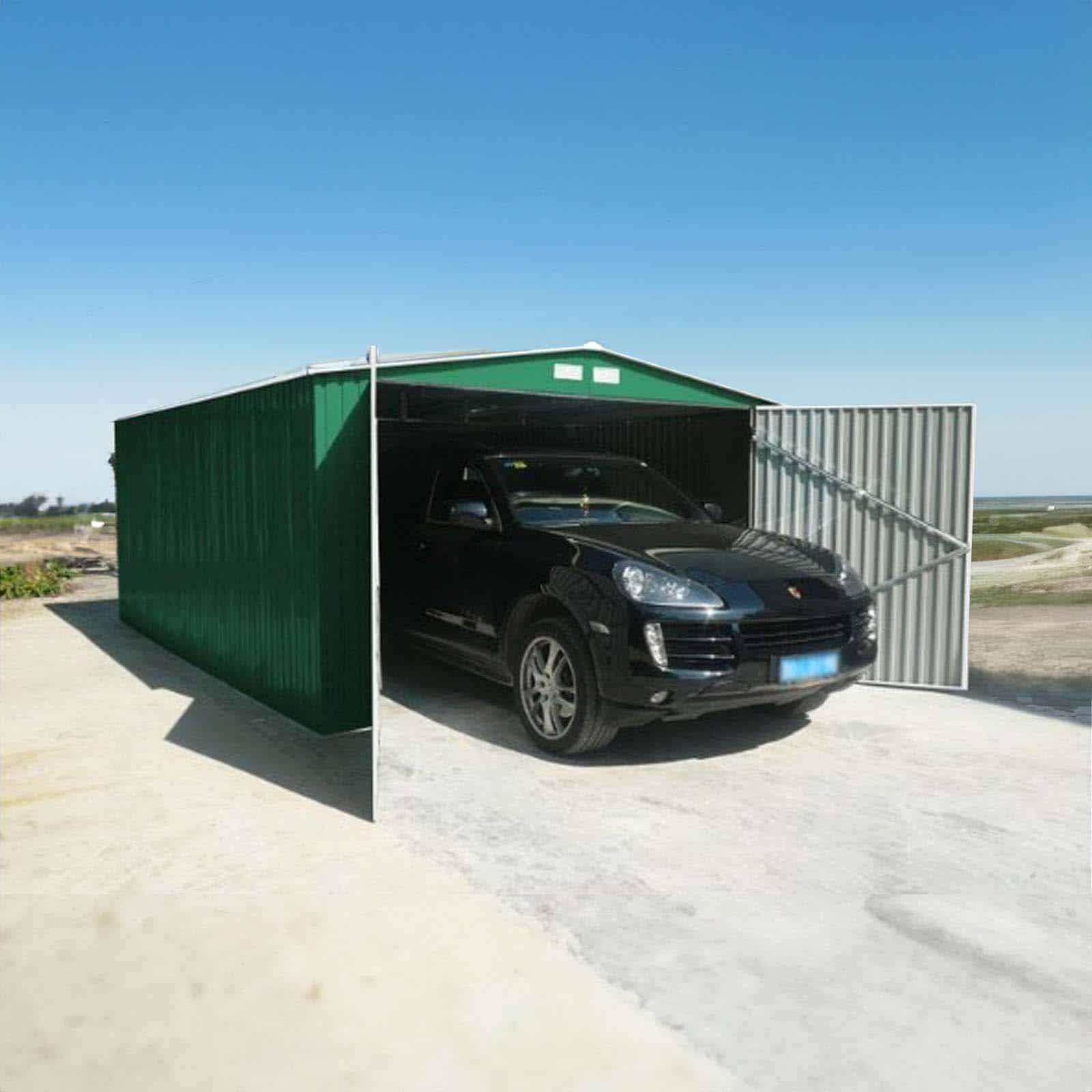 Garagem metálica 540x380x232 cm (20,5 m²) Oxford verde Garaje metálico 540x380x232 cm (20,5 m² ) Oxford verde