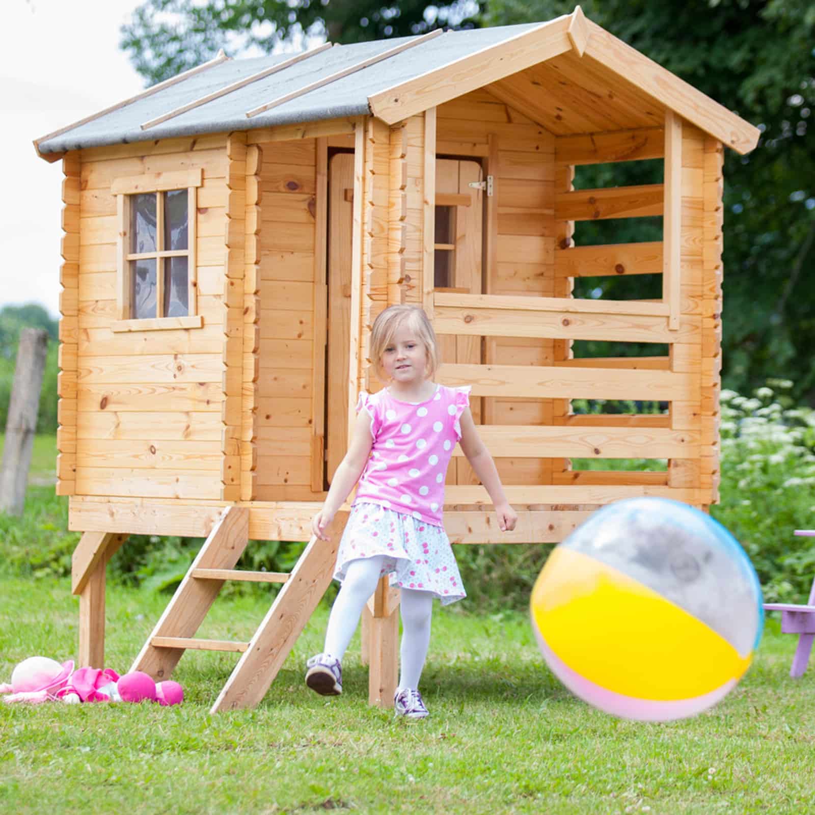 Casa de brincar de madeira 181x146x205 cm (2,6 m²) OUTDOOR TOYS Maya Casita infantil de madera 181x146x205 cm (2,6 m²) OUTDOOR TOYS Maya