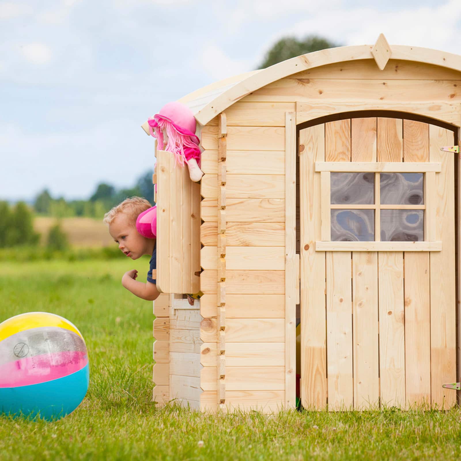 Casa de brincar de madeira 181x146x205 cm (2,6 m²) OUTDOOR TOYS Maya Casita infantil de madera 181x146x205 cm (2,6 m²) OUTDOOR TOYS Maya