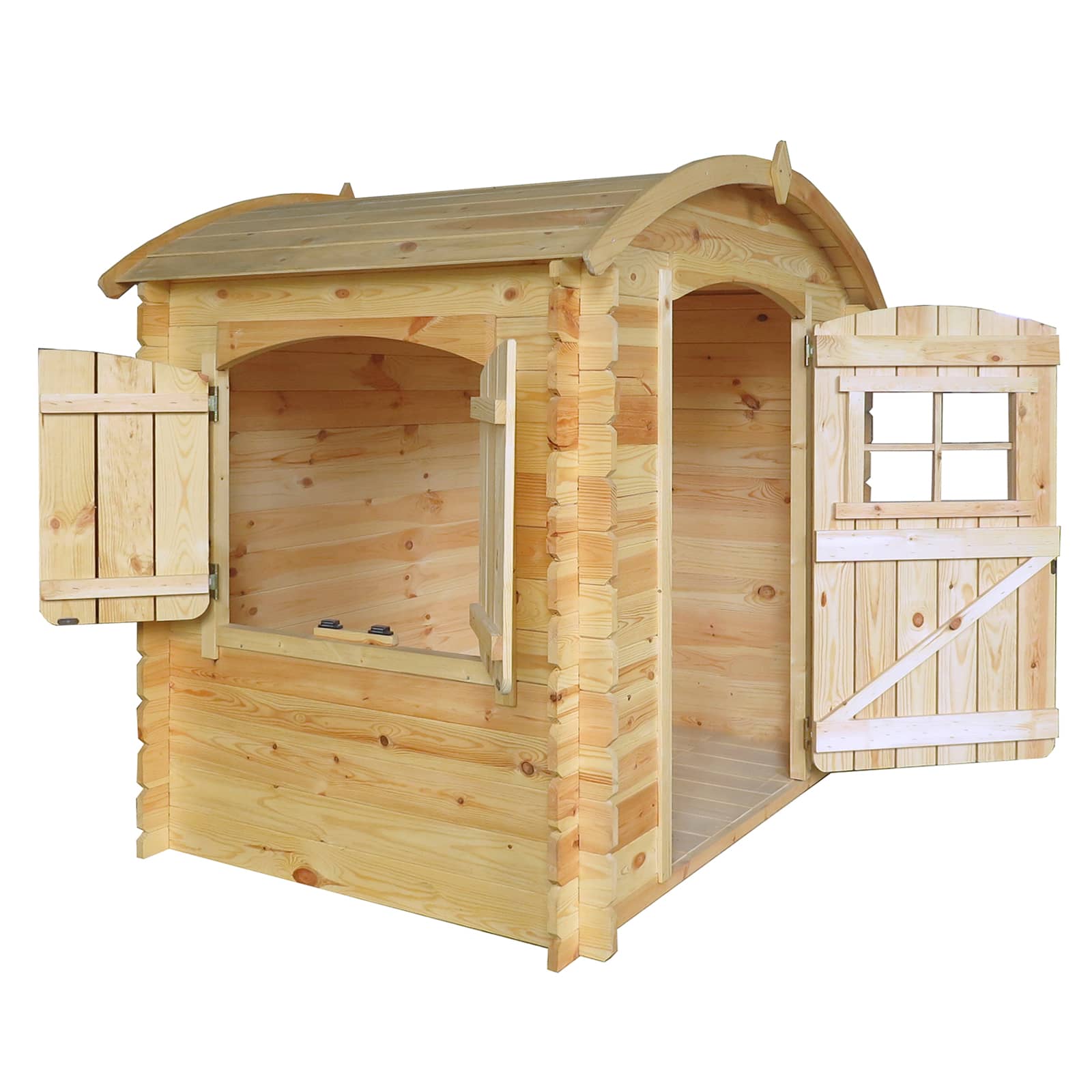 Casa de brincar de madeira 112x146x145 cm (1,63 m²) OUTDOOR TOYS Bambi Casita infantil de madera 112x146x145 cm (1,63 m²) OUTDOOR TOYS Bambi