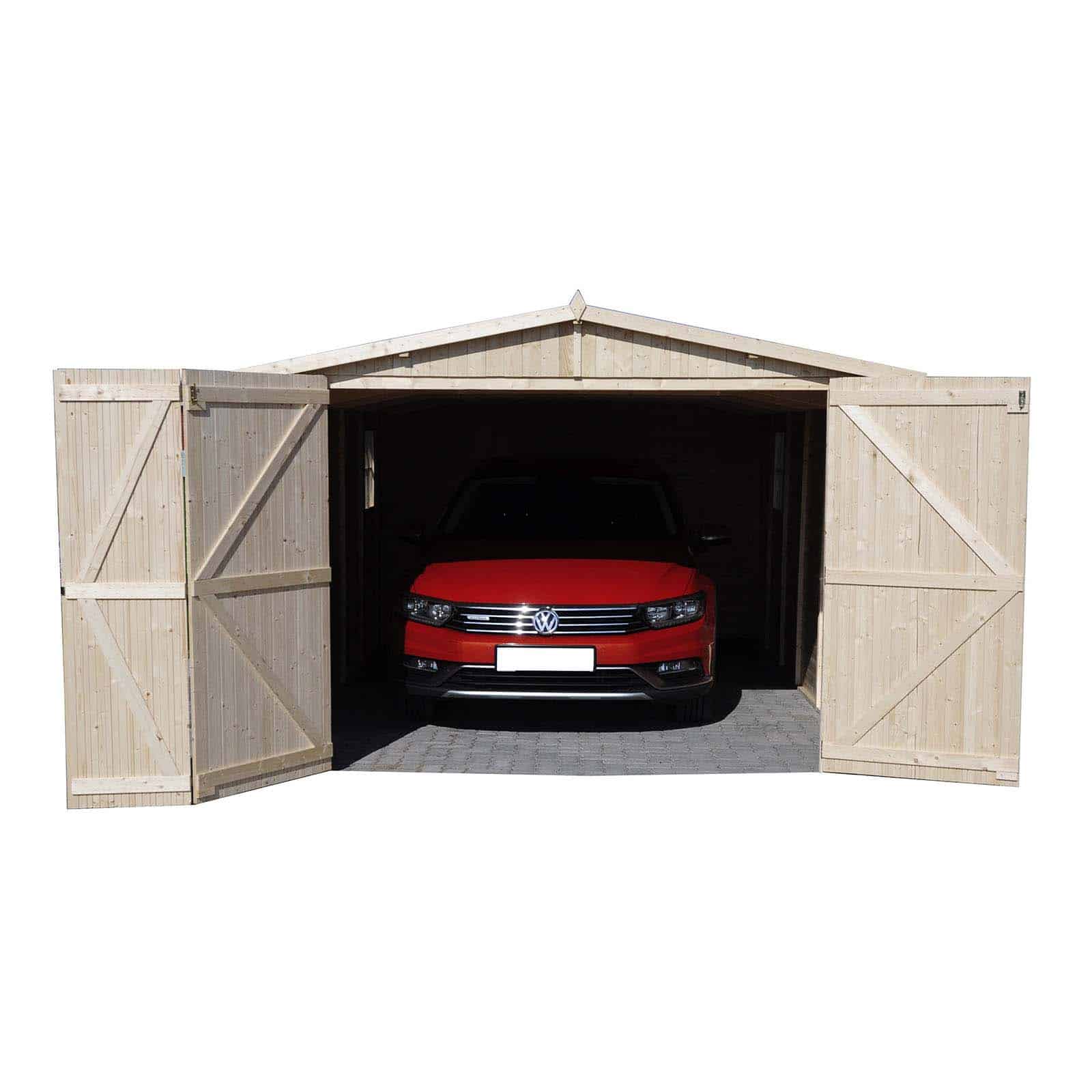 Garagem de madeira 616x324x192/222 cm (20 m² ) Mikhail II Garaje de madera 616x324x192/222 cm (20 m² ) Mikhail II