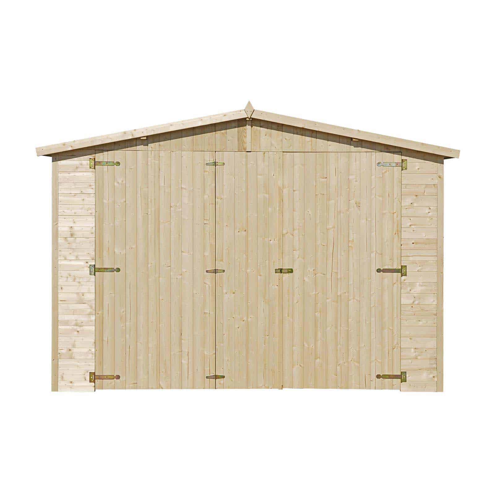 Garagem de madeira 616x324x192/222 cm (20 m² ) Mikhail II Garaje de madera 616x324x192/222 cm (20 m² ) Mikhail II