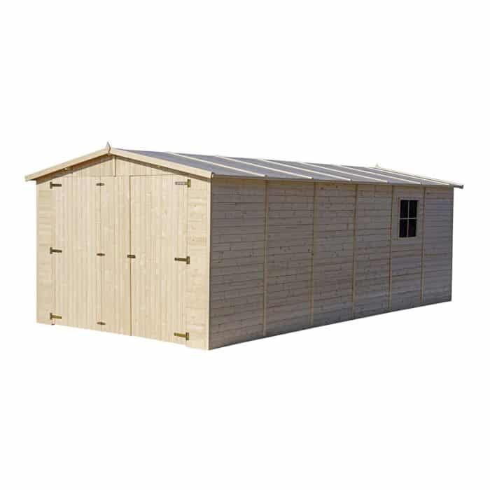 Garaje de madera 616x324x192/222 cm (20 m² ) Mikhail II