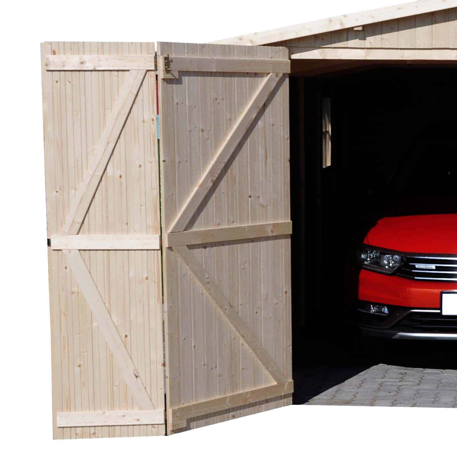 Garagem de madeira 616x324x192/222 cm (20 m² ) Mikhail II Garaje de madera 616x324x192/222 cm (20 m² ) Mikhail II