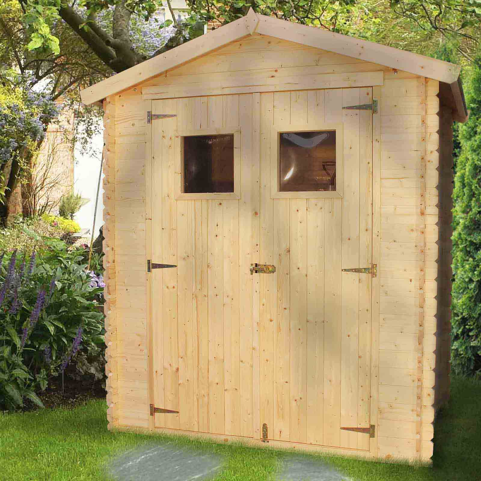 Abrigo de jardim em madeira 196x186x183/218 cm (3,65 m²) Alexander I Caseta de madera 196x186x183/218 cm (3,65 m²) Alexander I