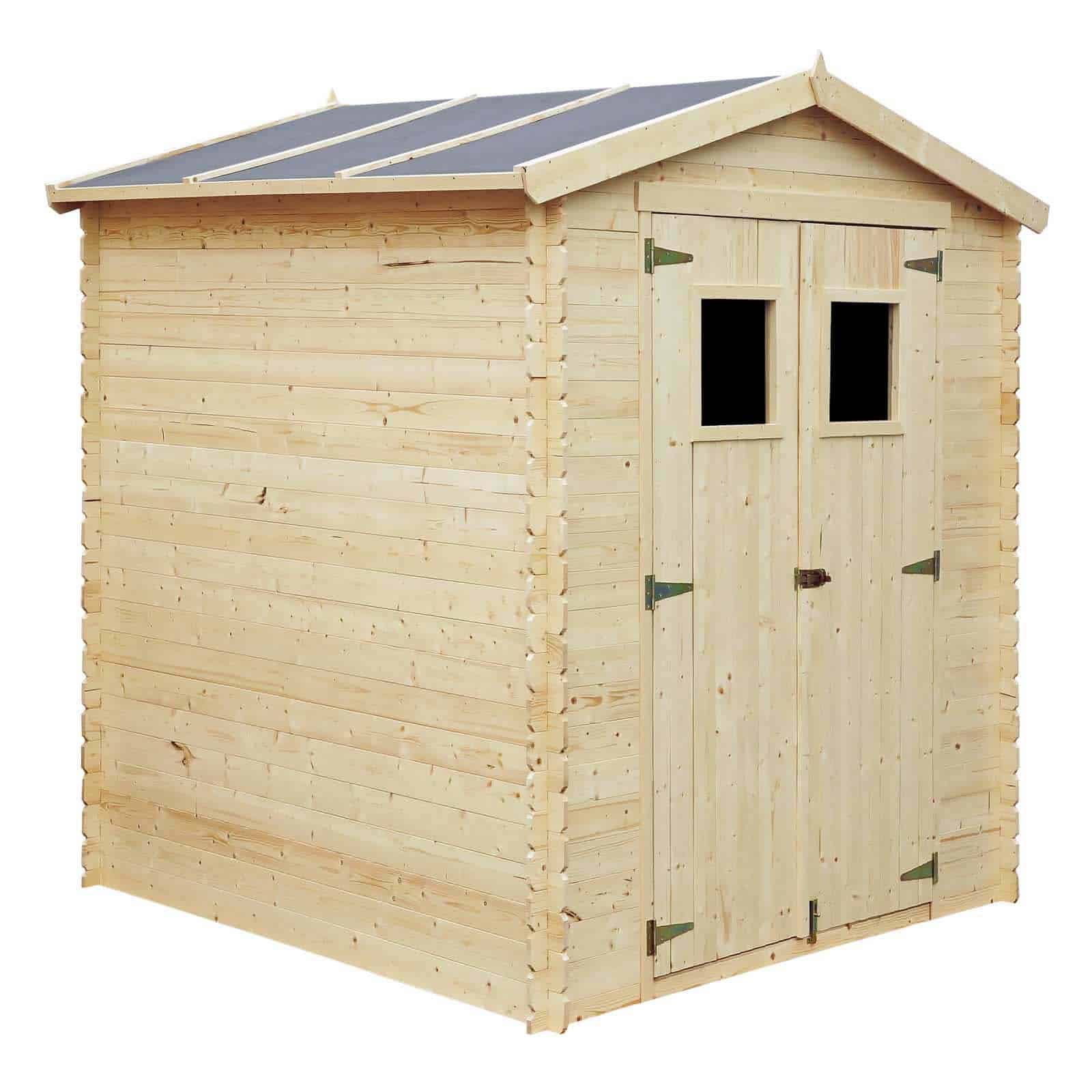 Abrigo de jardim em madeira 196x186x183/218 cm (3,65 m²) Alexander I Caseta de madera 196x186x183/218 cm (3,65 m²) Alexander I