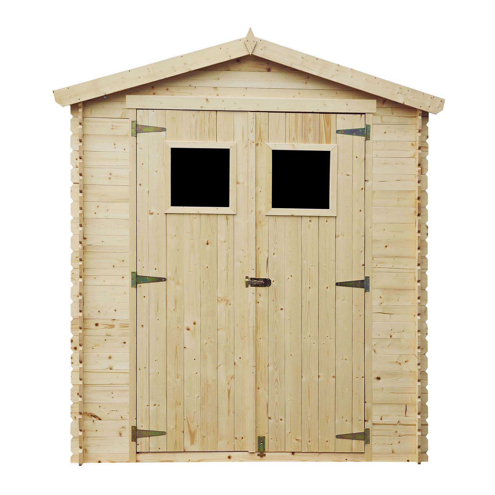 Abrigo de jardim em madeira 196x186x183/218 cm (3,65 m²) Alexander I Caseta de madera 196x186x183/218 cm (3,65 m²) Alexander I