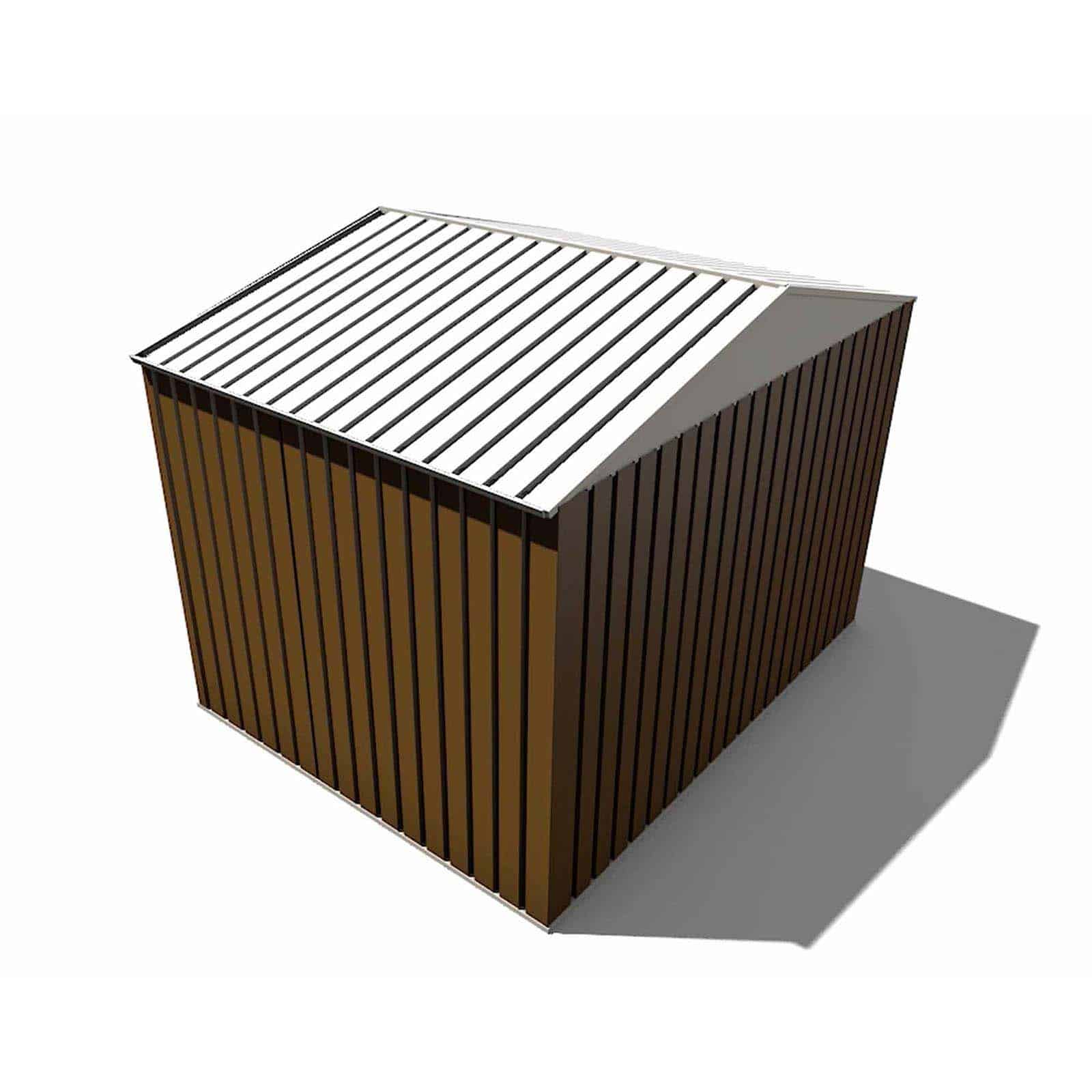 Abrigo de jardim em metal 181x261x198 cm (4,72 m²) Cambridge castanho Caseta jardín metálica 181x261x198 cm (4,72 m²) Cambridge marrón