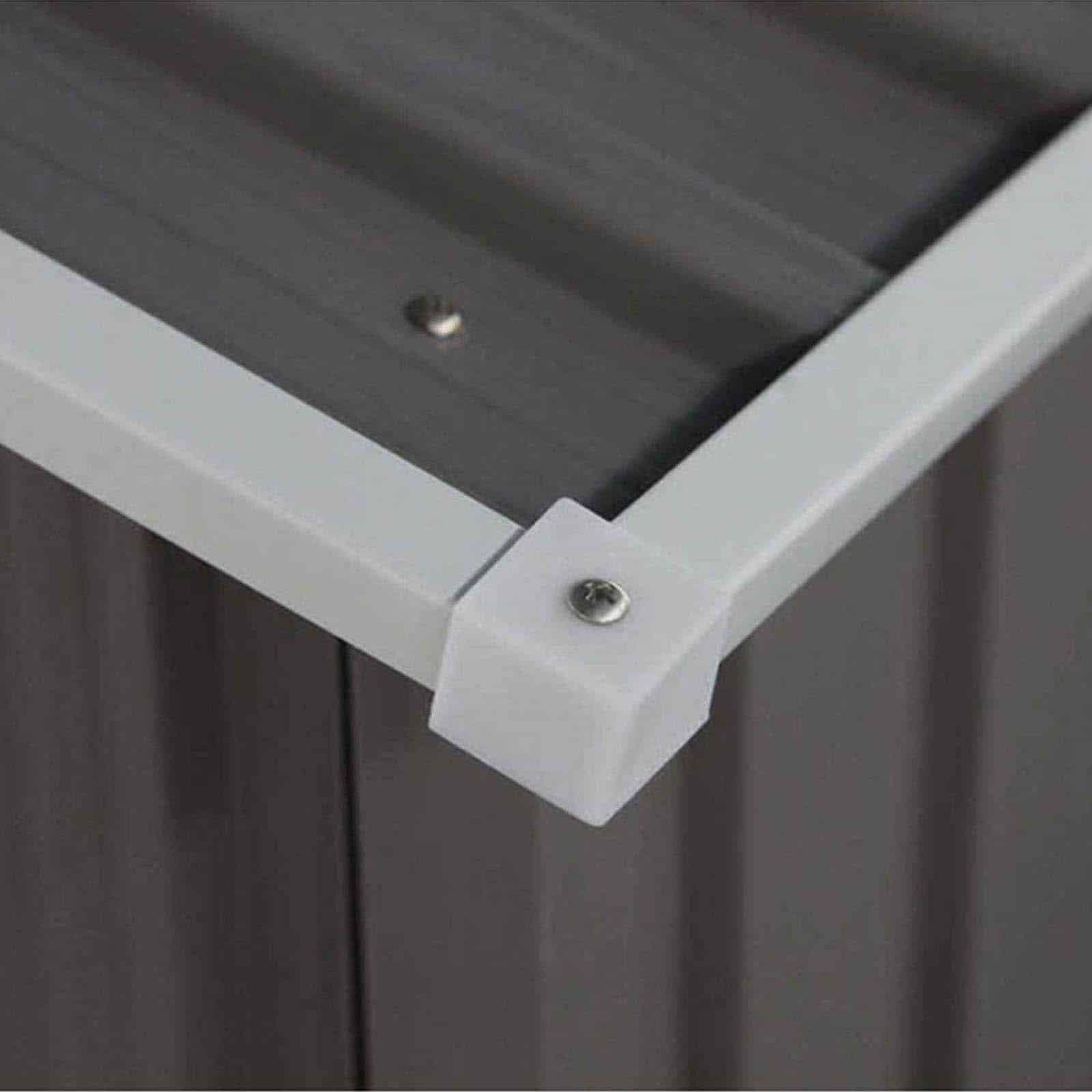 Abrigo de jardim em metal 241x321x205 cm (7,74 m²) Bristol cinzento Caseta jardín metálica 241x321x205 cm (7,74 m²) Bristol gris