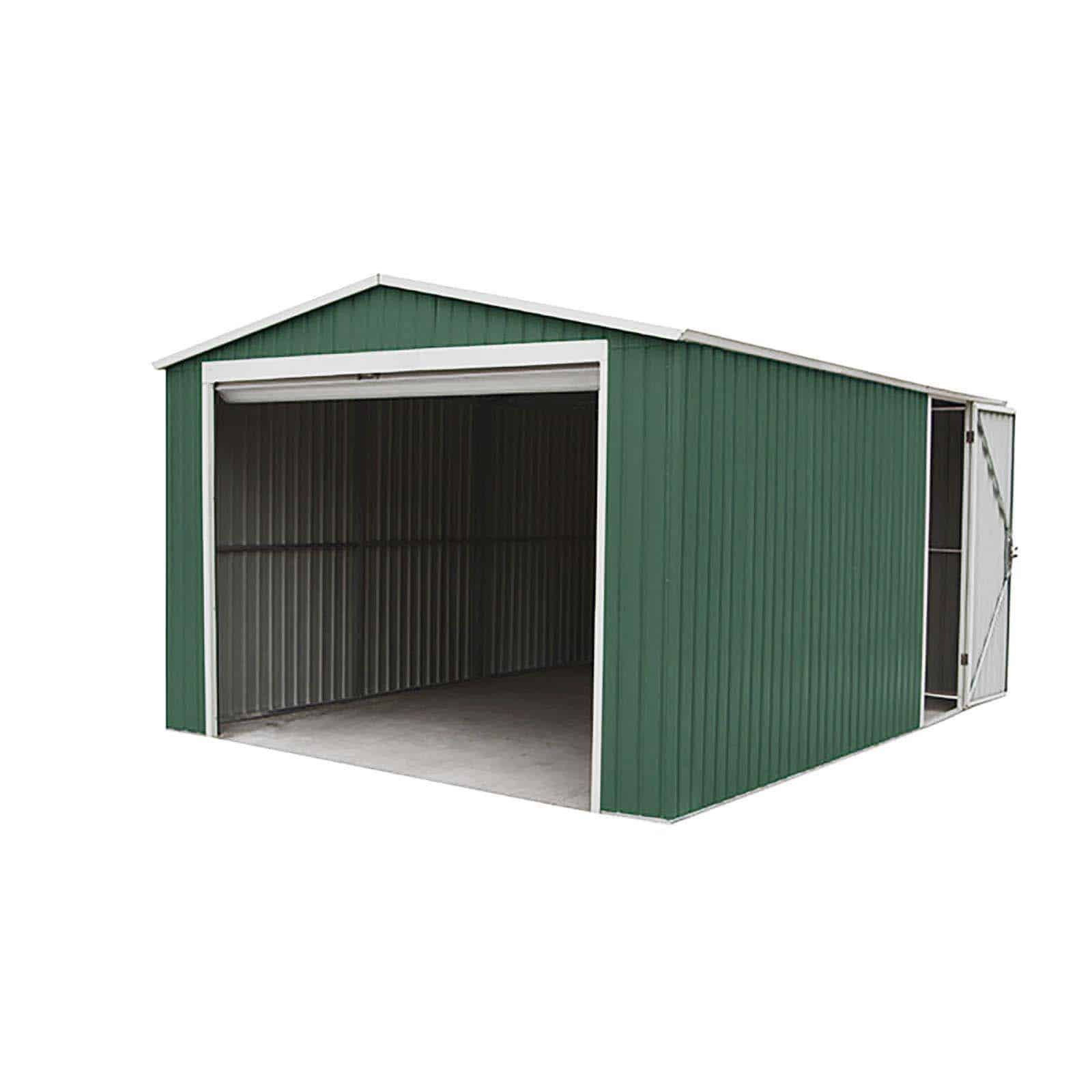 Garagem metálica 512x338x243 cm (17,3 m²) Leicester verde Garaje metálico 512x338x243 cm (17,3 m²) Leicester verde