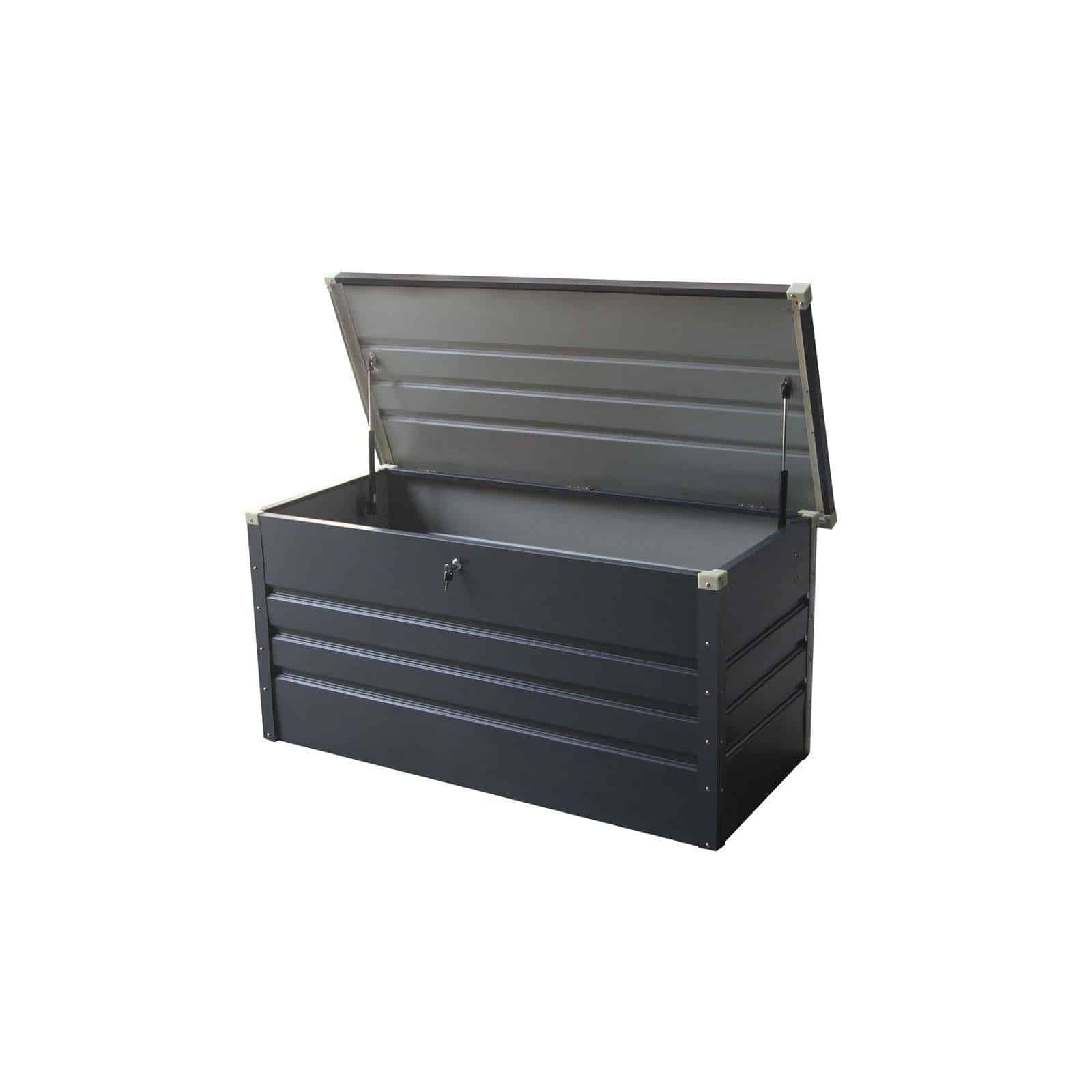 Baú metálico 61x132x62 cm (400 L) Arcana II cinzento Arcón metálico 61x132x62 cm (400 L) Arcana II gris