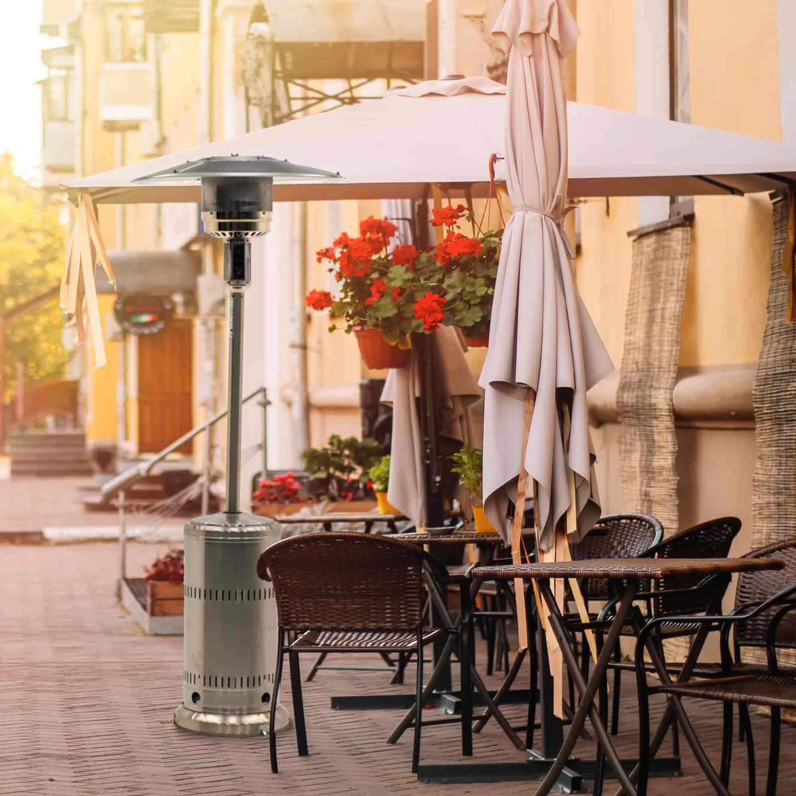 Aquecedor a gás exterior 13 KW KEKAI Niklas inox Estufa exterior gas 13 KW KEKAI Niklas inox