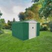 Abrigo de jardim em metal 241x261x198 cm (6,3 m²) Glasgow verde