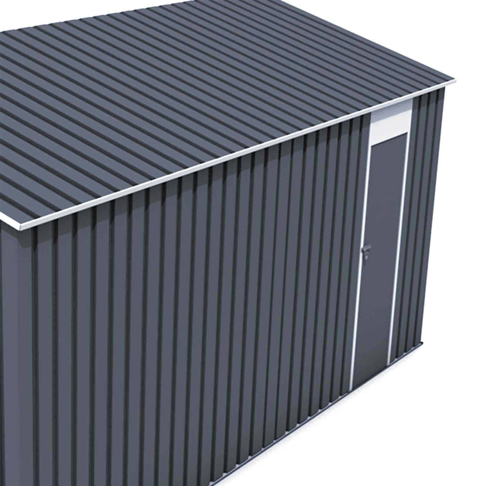 Garagem metálica 480x320x235 cm (15,36 m²) Durham cinzenta Garaje metálico 480x320x235 cm (15,36 m²) Durham gris