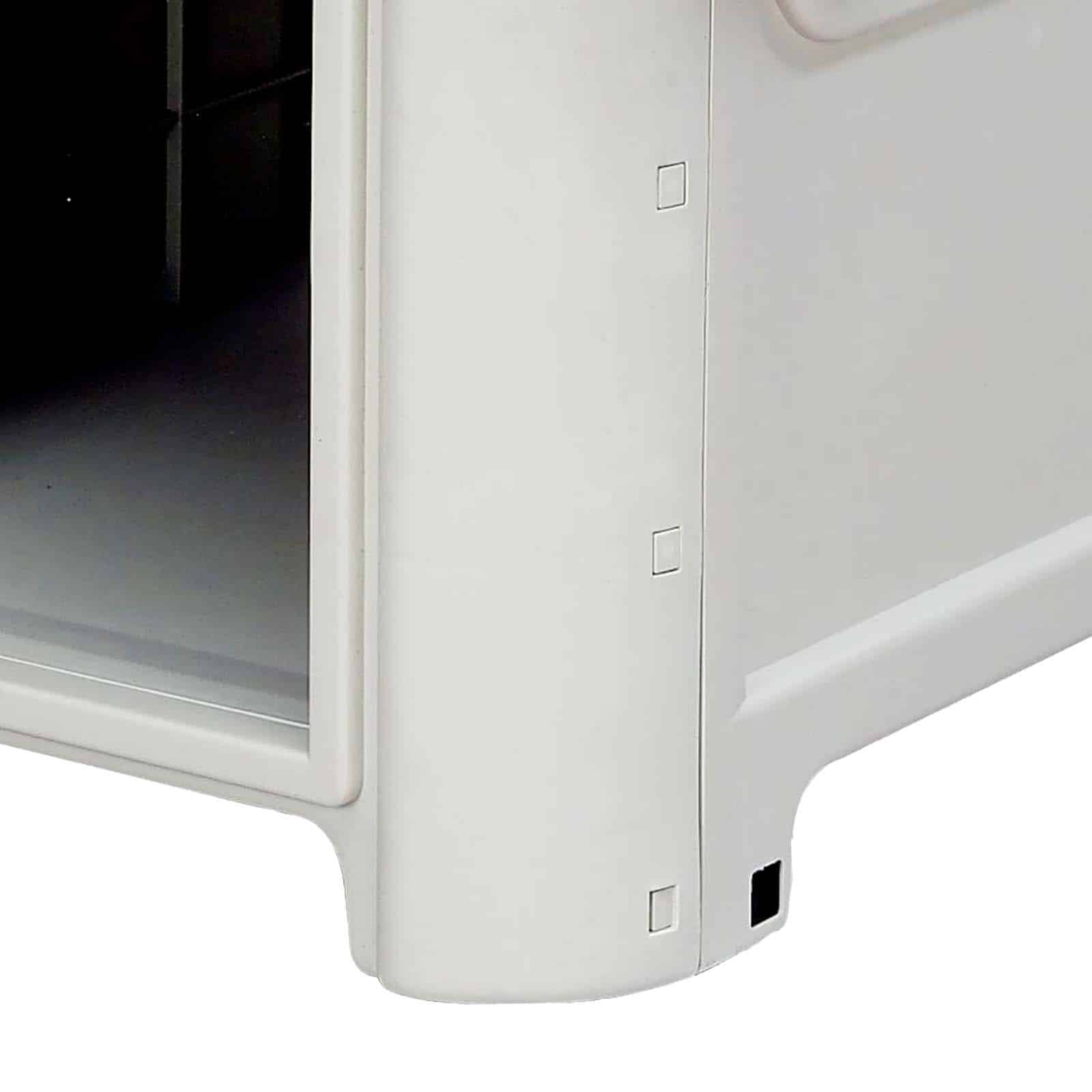 Casota de resina para cão pequeno 75x59x66 cm Kira bege/vermelho Caseta perro pequeño de resina 75x59x66 cm Kira beige/rojo