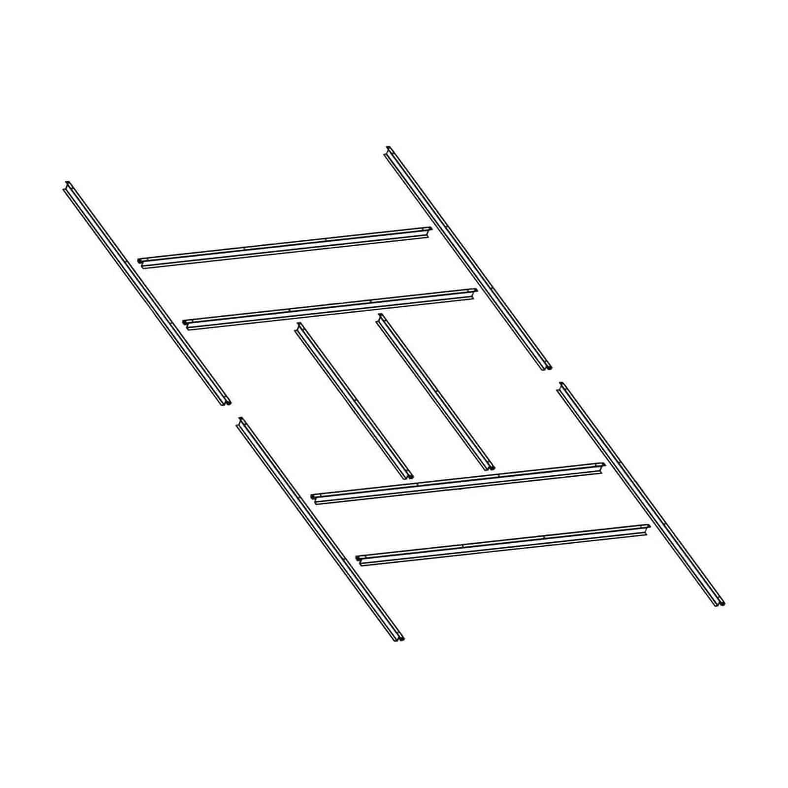 Pré-instalação de pavimento para abrigos metálicos 191x111 cm (2,4 m²) Pre-instalación suelo casetas metálicas 191x111 cm (2,4 m²)