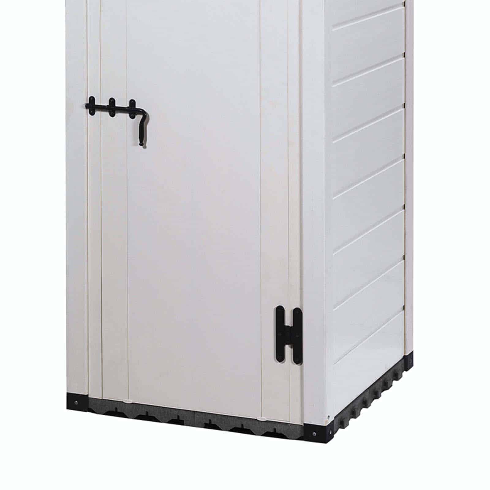 Abrigo de jardim em resina com chão 97x97x203 cm (1 m²) Tuscany Evo 80 branco Caseta jardín resina con suelo 97x97x203 cm (1 m²) Tuscany Evo 80 blanco