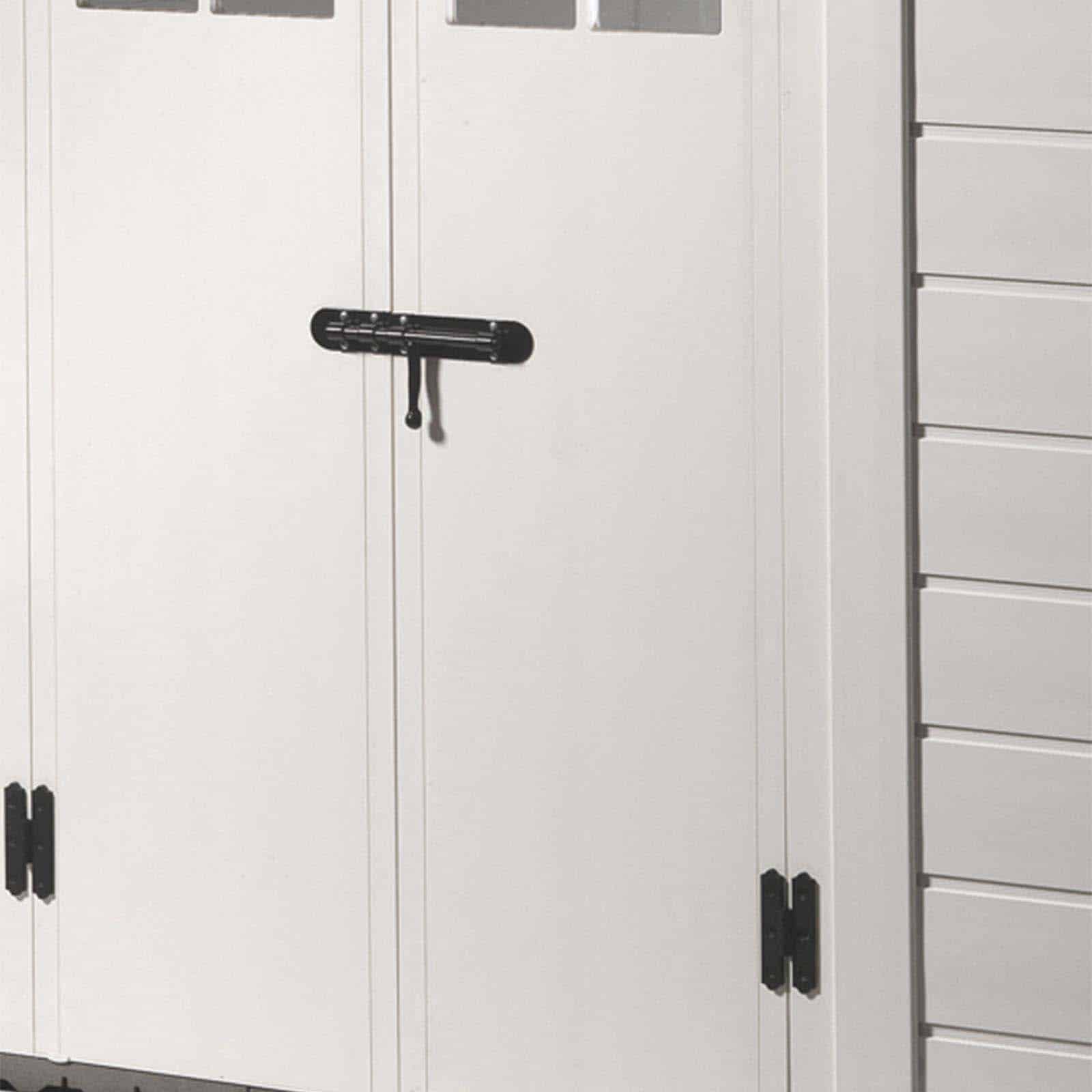 Abrigo de jardim em resina com chão 181x220x216 cm (4 m²) Tuscany Evo 200 branco Caseta jardín resina con suelo 181x220x216 cm (4 m²) Tuscany Evo 200 blanco