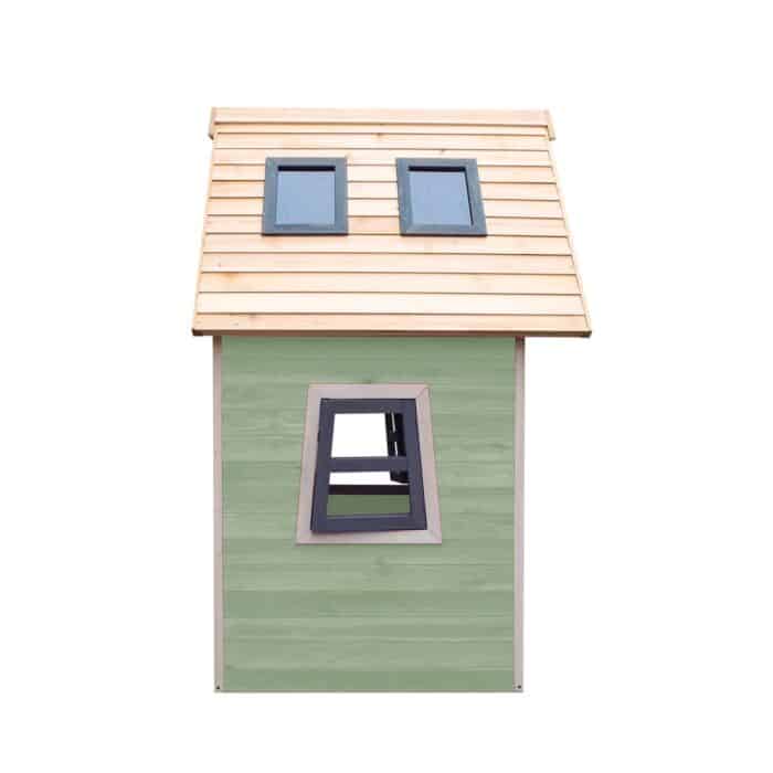 Casita infantil de madera 102x120x150 cm (1,2 m²) OUTDOOR TOYS Fantasy verde