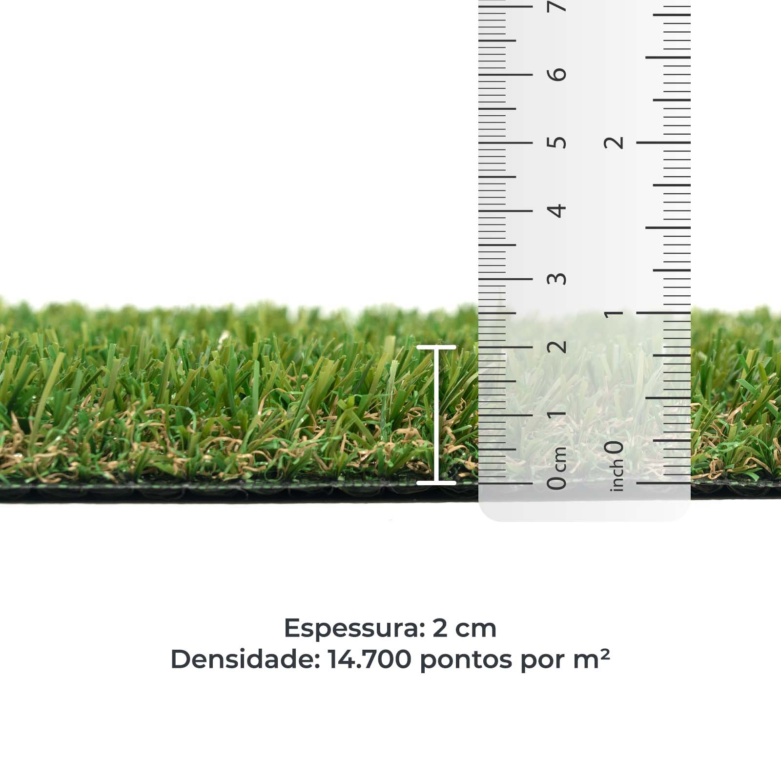 Relva artificial com 20 mm de espessura (500x100 cm) efeito memória Highlands Pro I Relva artificial com 20 mm de espessura (500x100 cm) efeito memória Highlands Pro I - Image 3