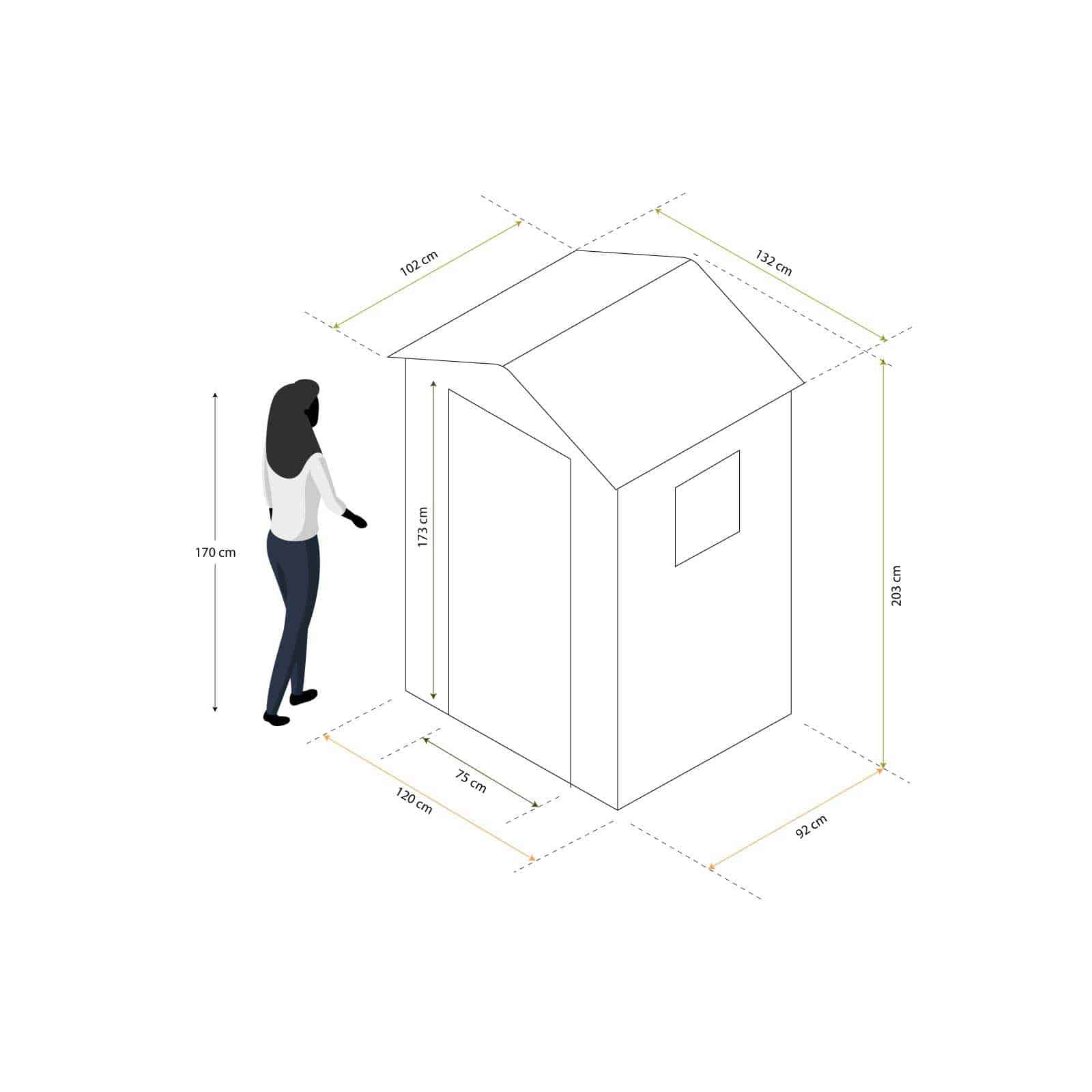 Abrigo de jardim em resina 102x132x203 cm (1,34 m²) Stella bege Caseta jardín resina 102x132x203 cm (1,34 m²) Stella beige
