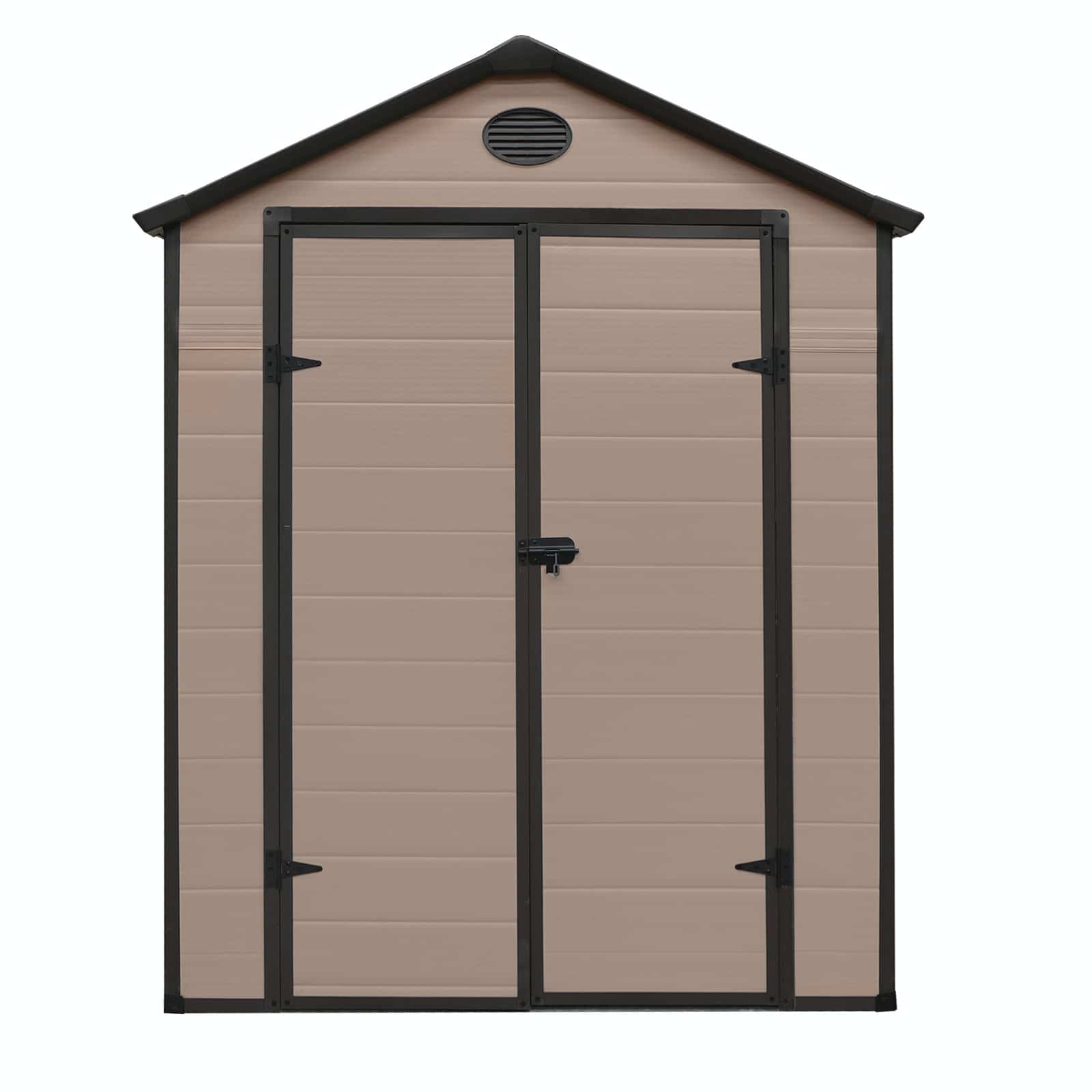 Abrigo de jardim em resina 190x188x225 cm (3,57 m²) Isabella bege Abrigo de jardim em resina 190x188x225 cm (3,57 m²) Isabella bege - Image 5