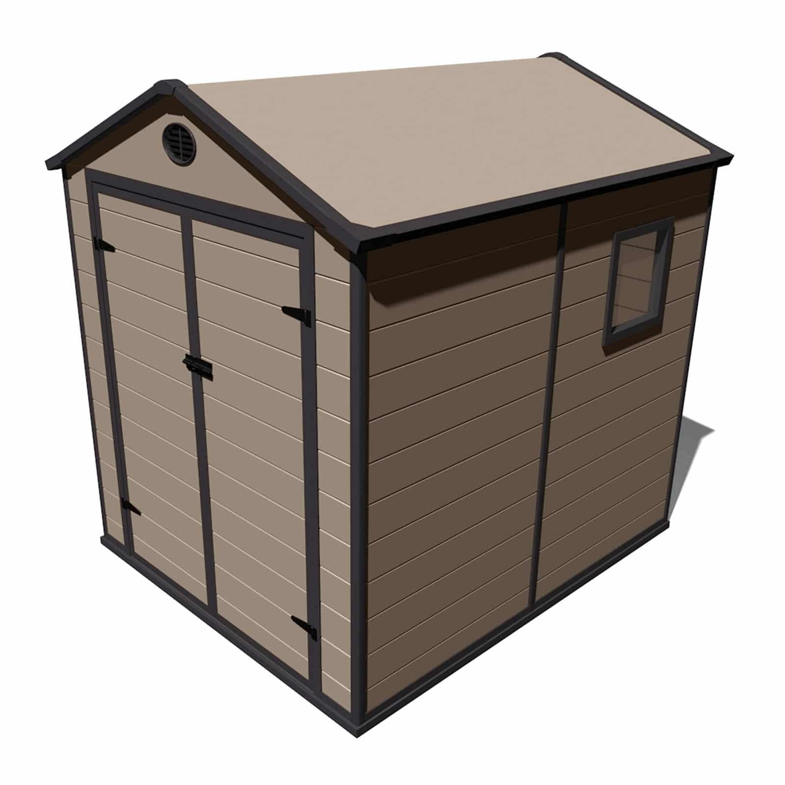 Abrigo de jardim em resina 190x188x225 cm (3,57 m²) Isabella bege Abrigo de jardim em resina 190x188x225 cm (3,57 m²) Isabella bege - Image 8