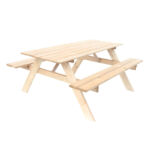 Mesa de piquenique em madeira 165x154x75 cm Essential (6-8 pax)