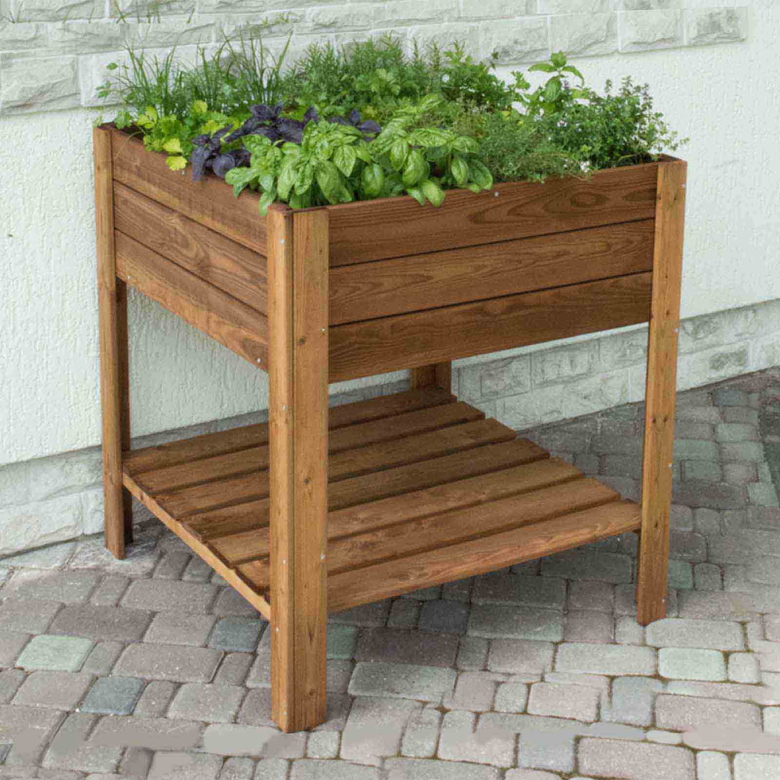 Horta urbana em madeira 40x80x88 cm (75L) Huerto urbano de madera 40x80x88 cm (75L)