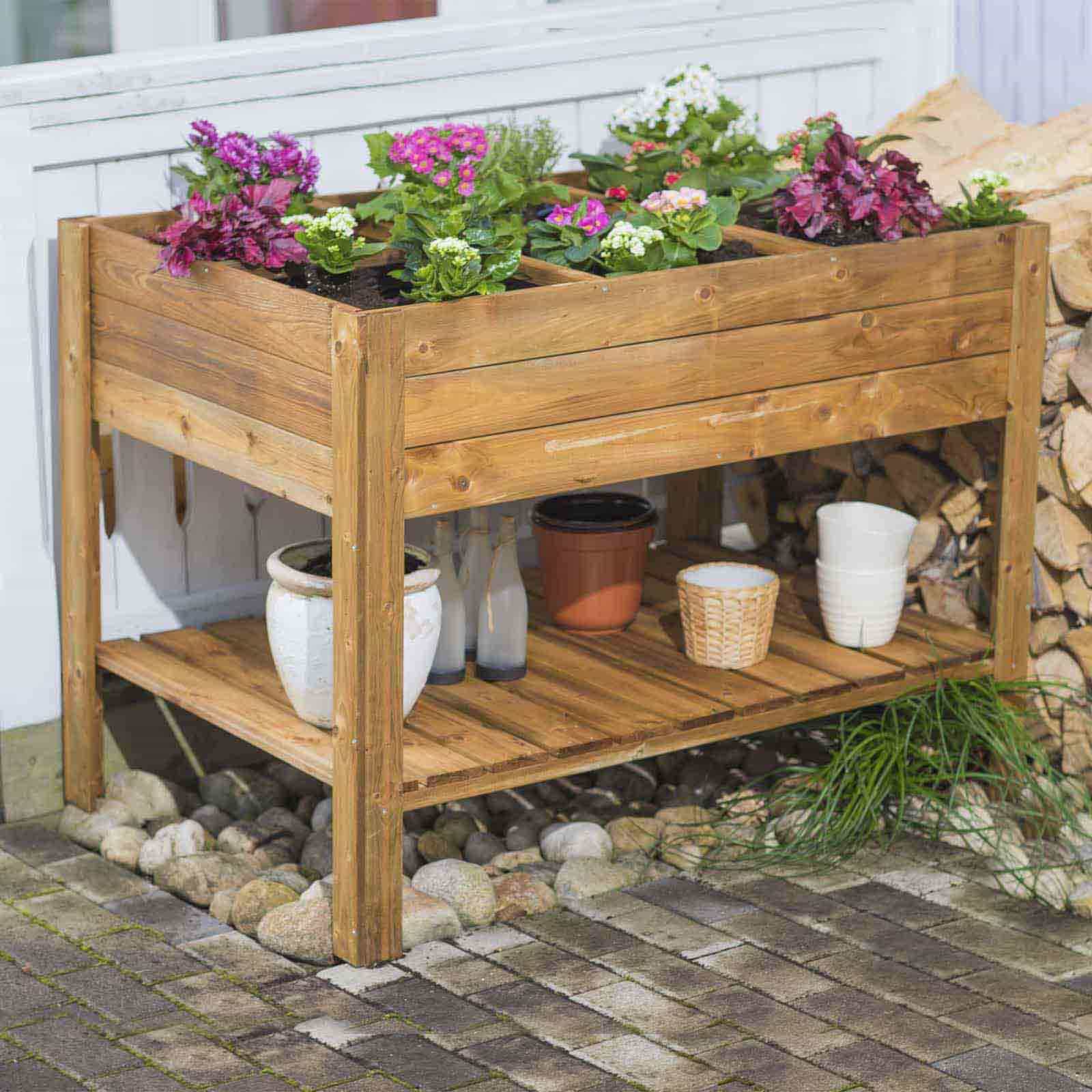 Horta urbana em madeira 60x120x88 cm (170 L) Horta urbana em madeira 60x120x88 cm (170 L) - Image 2