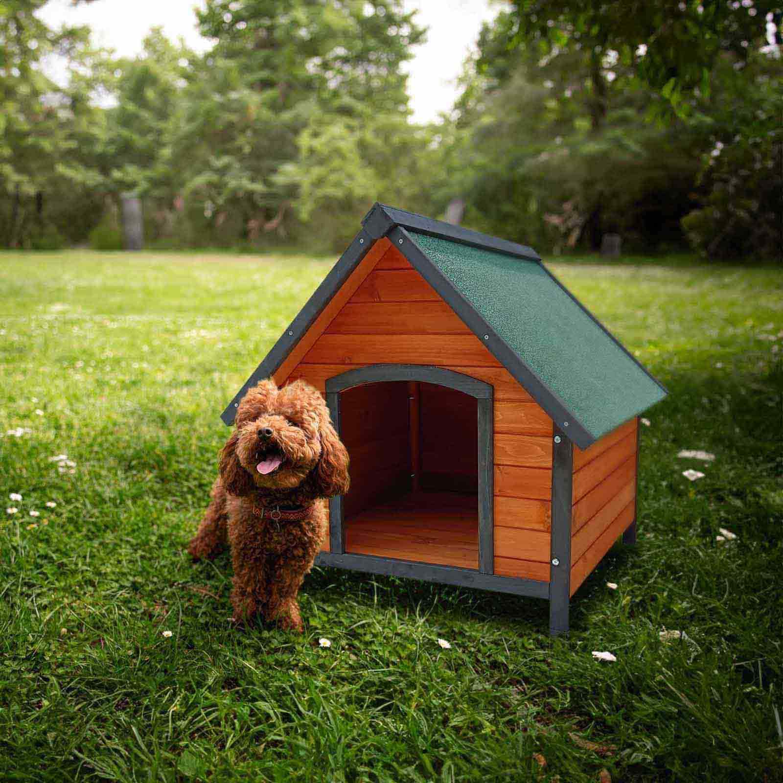 Casota de madeira para cão pequeno 76x72x76 cm Sweet Casota de madeira para cão pequeno 76x72x76 cm Sweet - Image 2