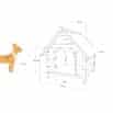 Caseta perro pequeño de madera 76x72x76 cm Sweet