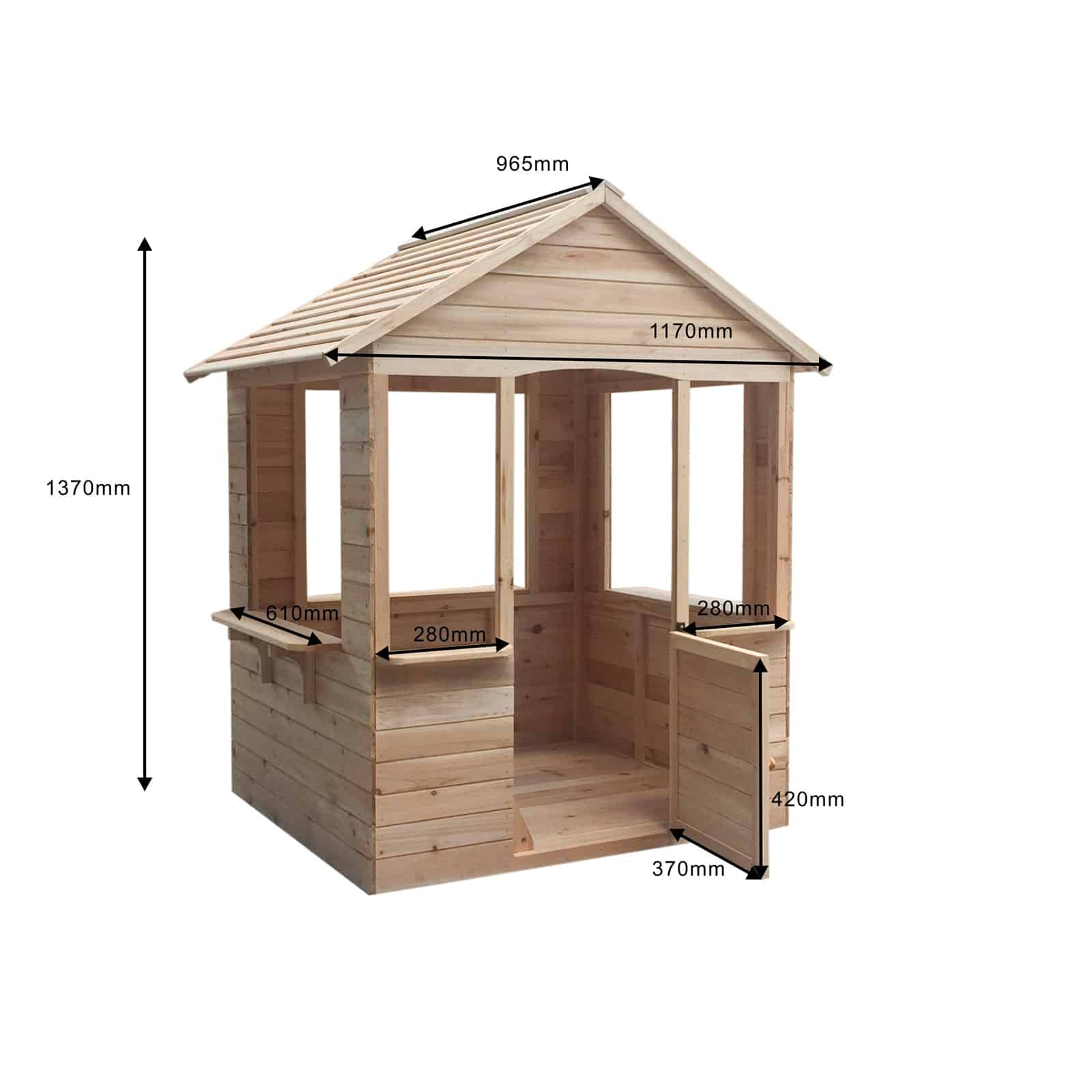 Casa de brincar de madeira 120x108x138 cm (1,2 m²) OUTDOOR TOYS Adele Casita infantile de madera 120x108x138 cm (1,2 m²) OUTDOOR TOYS Adele