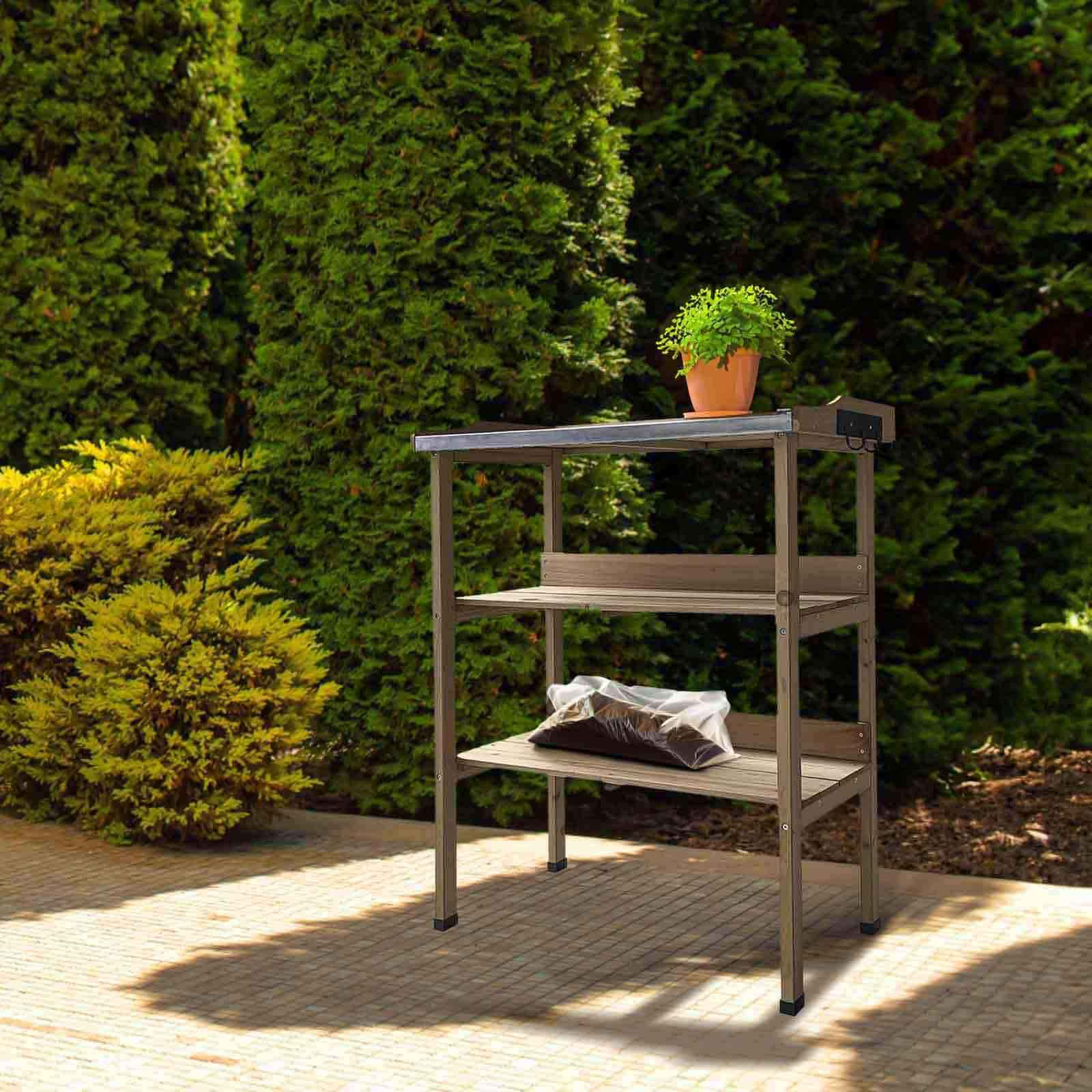 Mesa de jardim em madeira 67x37x89 cm Melvin Mesa de jardim em madeira 67x37x89 cm Melvin - Image 2