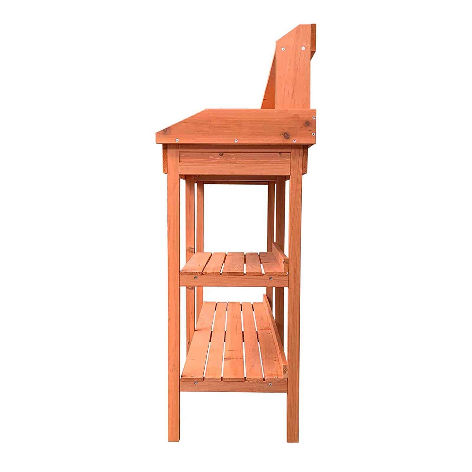 Mesa de jardim em madeira 44x116x125 cm Kalvin Mesa de jardinería de madera 44x116x125 cm Kalvin