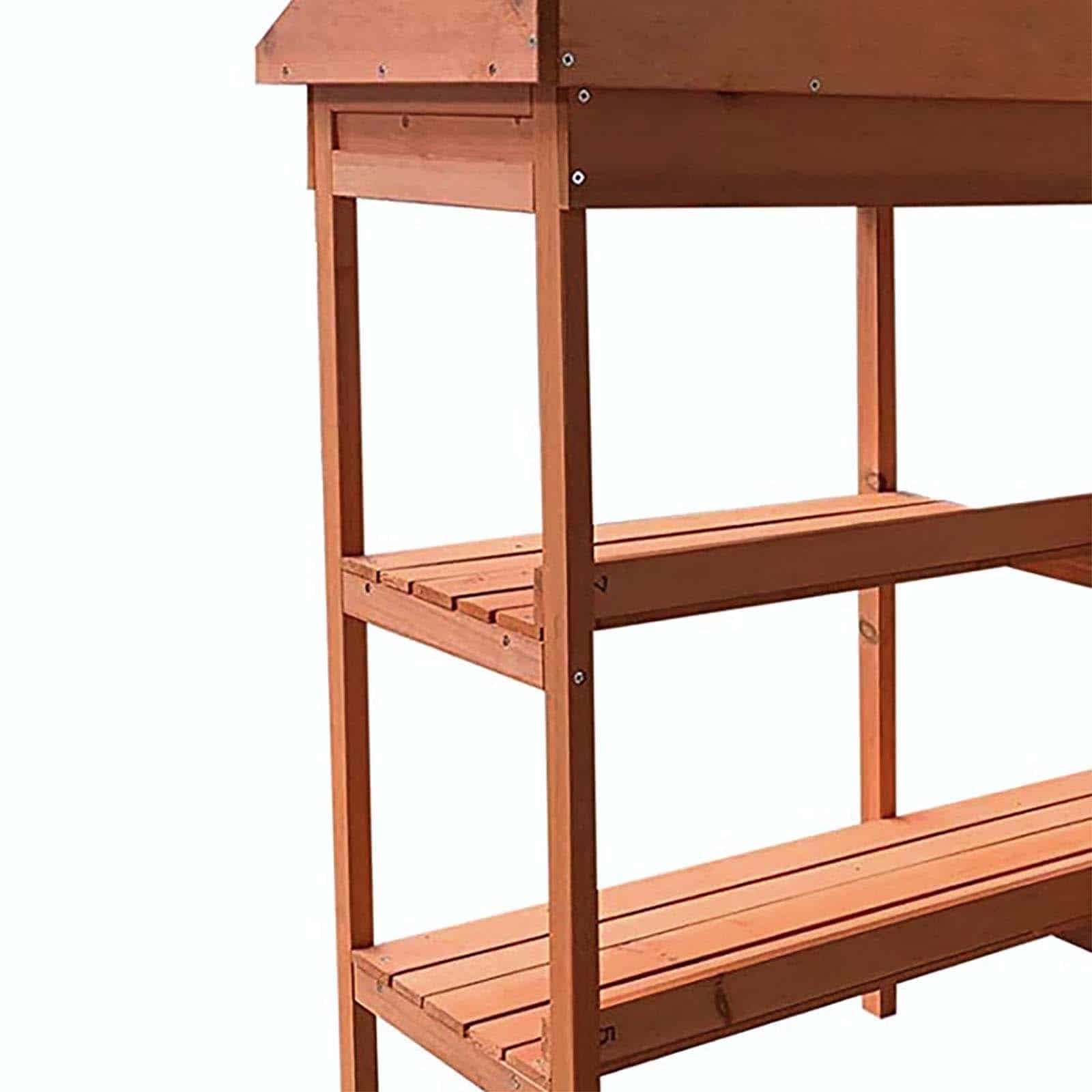 Mesa de jardim em madeira 44x116x125 cm Kalvin Mesa de jardinería de madera 44x116x125 cm Kalvin