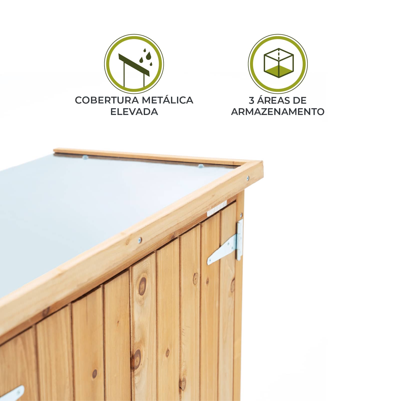 Armário de madeira para exterior 40x75x90 cm Abby Armário de madeira para exterior 40x75x90 cm Abby - Image 6