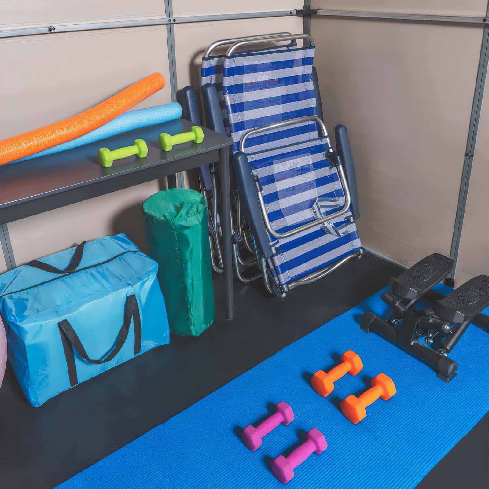 Abrigo de jardim em resina com chão 190x188x225 cm (3,57 m²) Alessia A bege Abrigo de jardim em resina com chão 190x188x225 cm (3,57 m²) Alessia A bege - Image 9