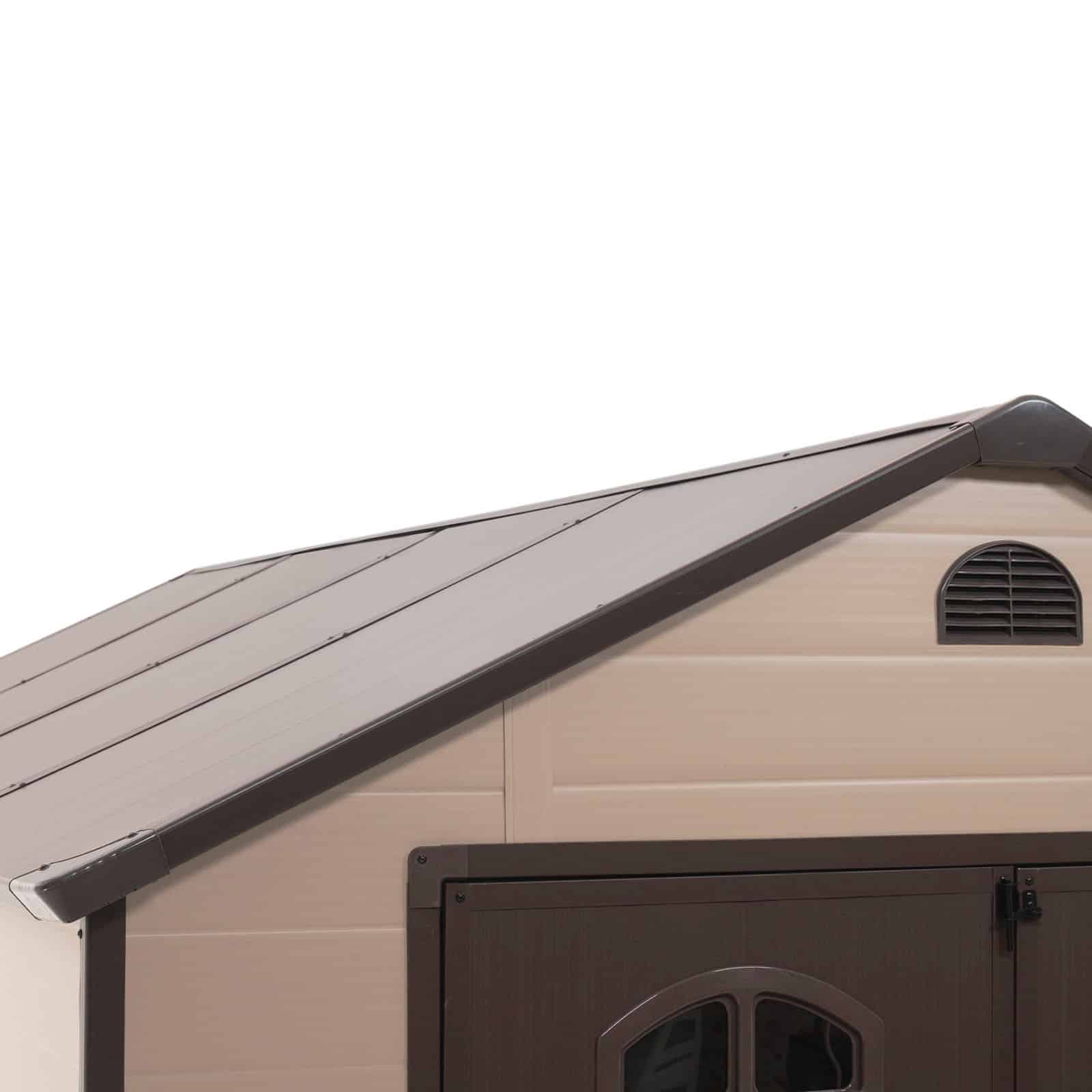 Abrigo de jardim em resina com chão 366x241x238 cm (8,82 m²) Alessia D bege Abrigo de jardim em resina com chão 366x241x238 cm (8,82 m²) Alessia D bege - Image 9