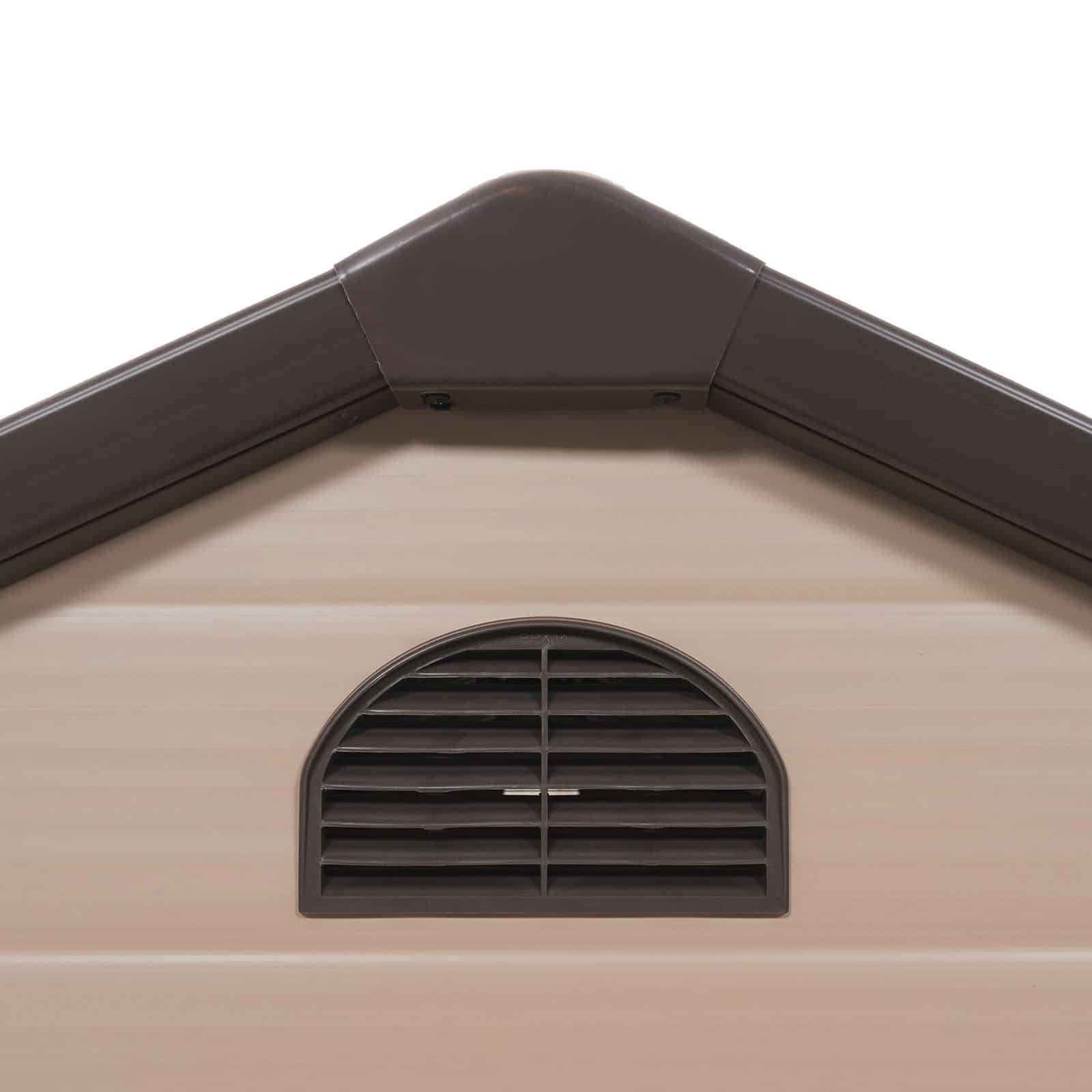 Abrigo de jardim em resina com chão 366x241x238 cm (8,82 m²) Alessia D bege Abrigo de jardim em resina com chão 366x241x238 cm (8,82 m²) Alessia D bege - Image 6