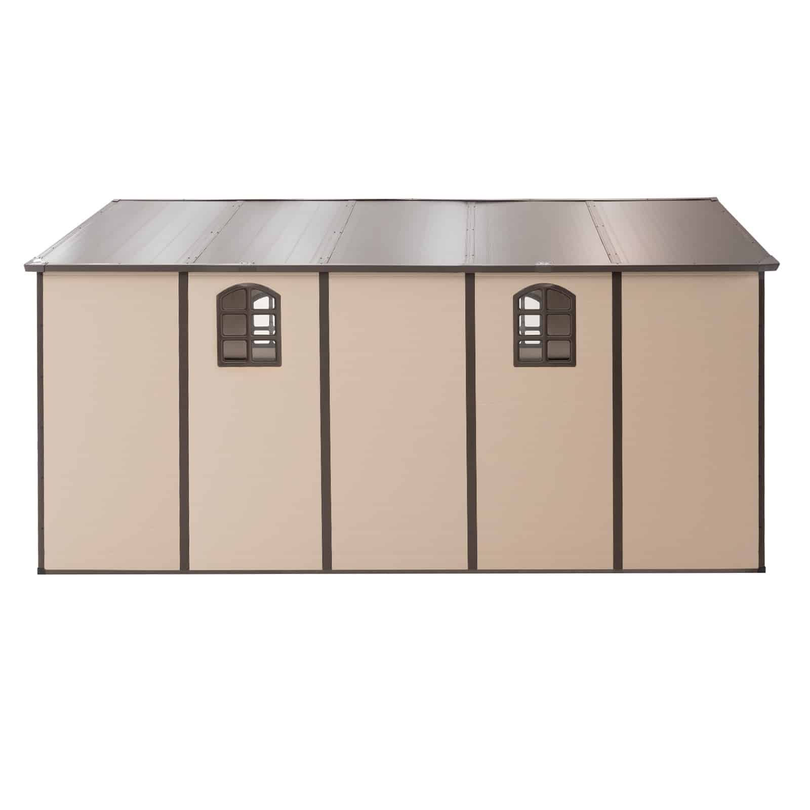 Abrigo de jardim em resina com chão Alessia bege de 11 m² Abrigo de jardim em resina com chão Alessia bege de 11 m² - Image 3