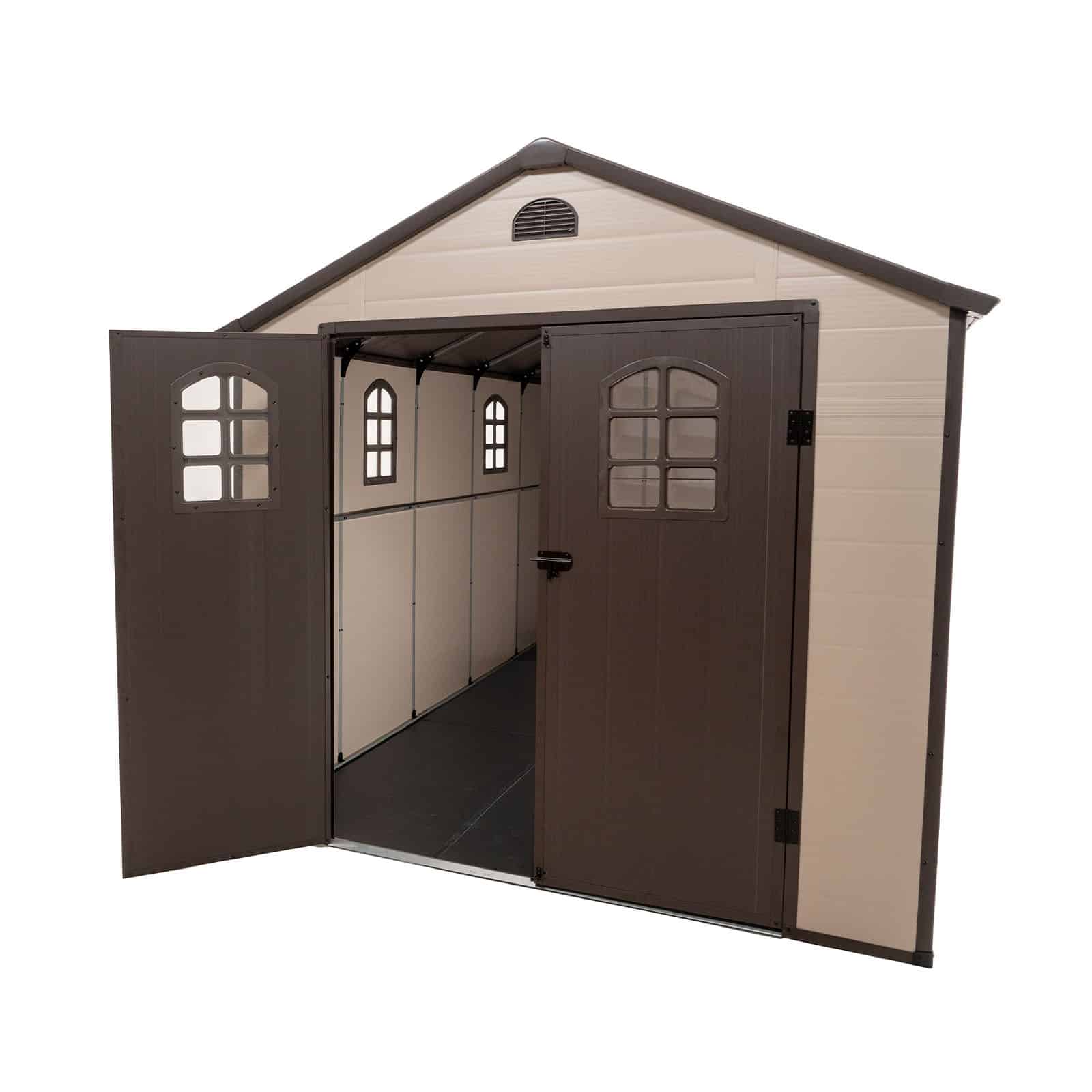 Abrigo de jardim em resina com chão Alessia bege de 11 m² Abrigo de jardim em resina com chão Alessia bege de 11 m² - Image 5