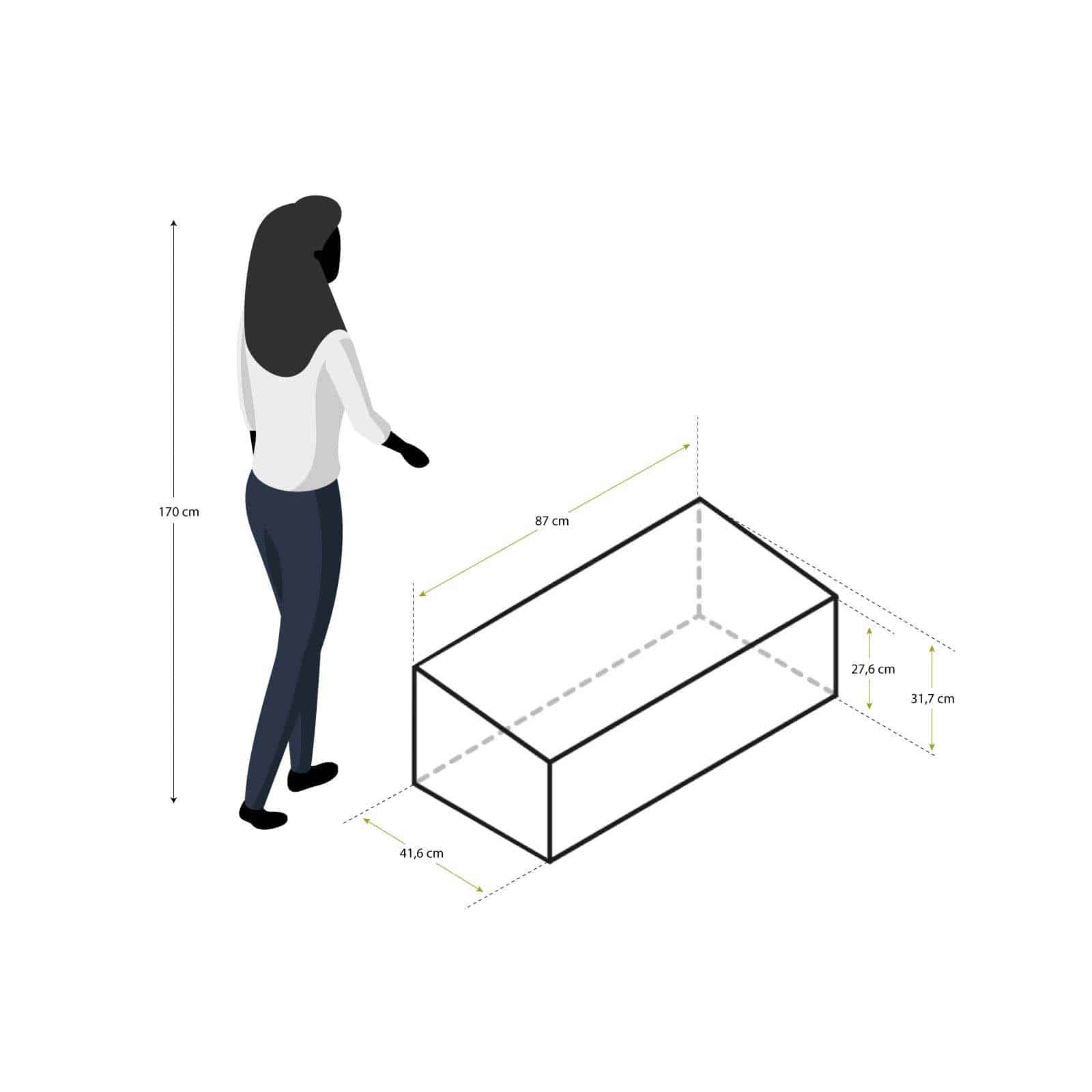 Estufa de madeira e policarbonato Wooden I Invernadero de madera y policarbonato 90x41x32 cm Wooden I