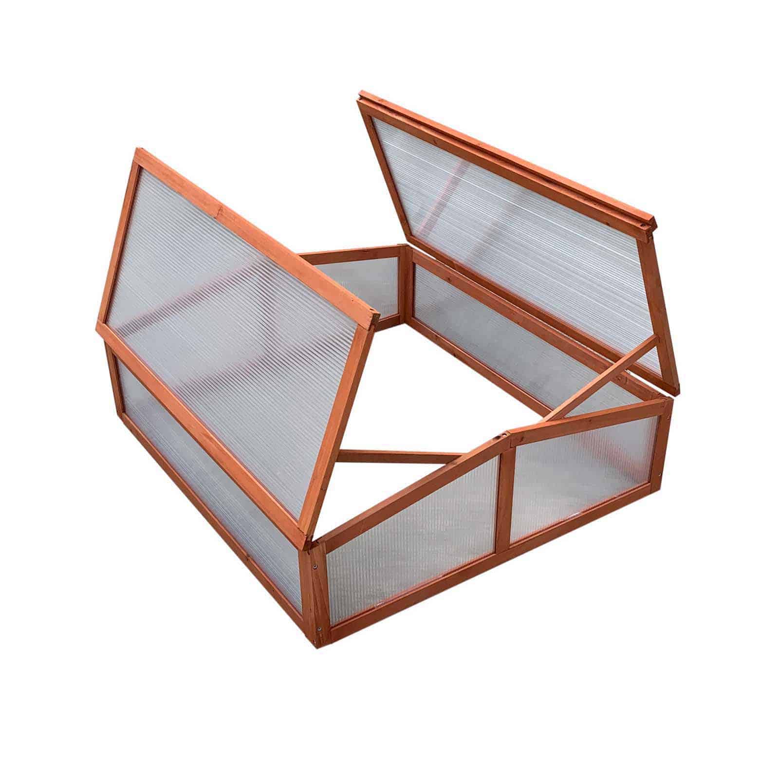 Estufa de madeira e policarbonato 90x82x32 cm Wooden II Invernadero de madera y policarbonato 90x82x32 cm Wooden II