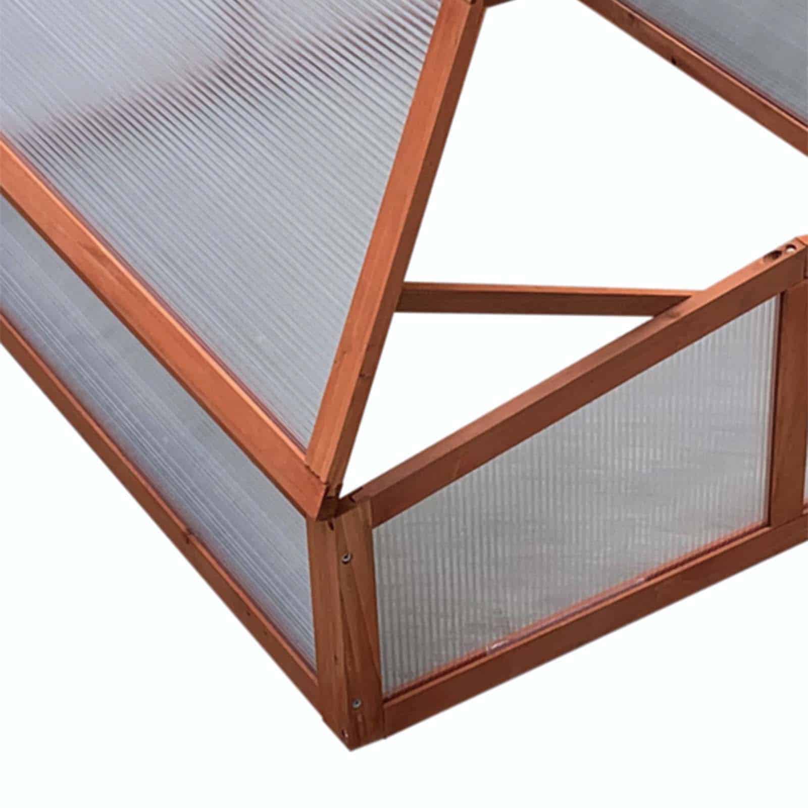 Estufa de madeira e policarbonato 90x82x32 cm Wooden II Invernadero de madera y policarbonato 90x82x32 cm Wooden II