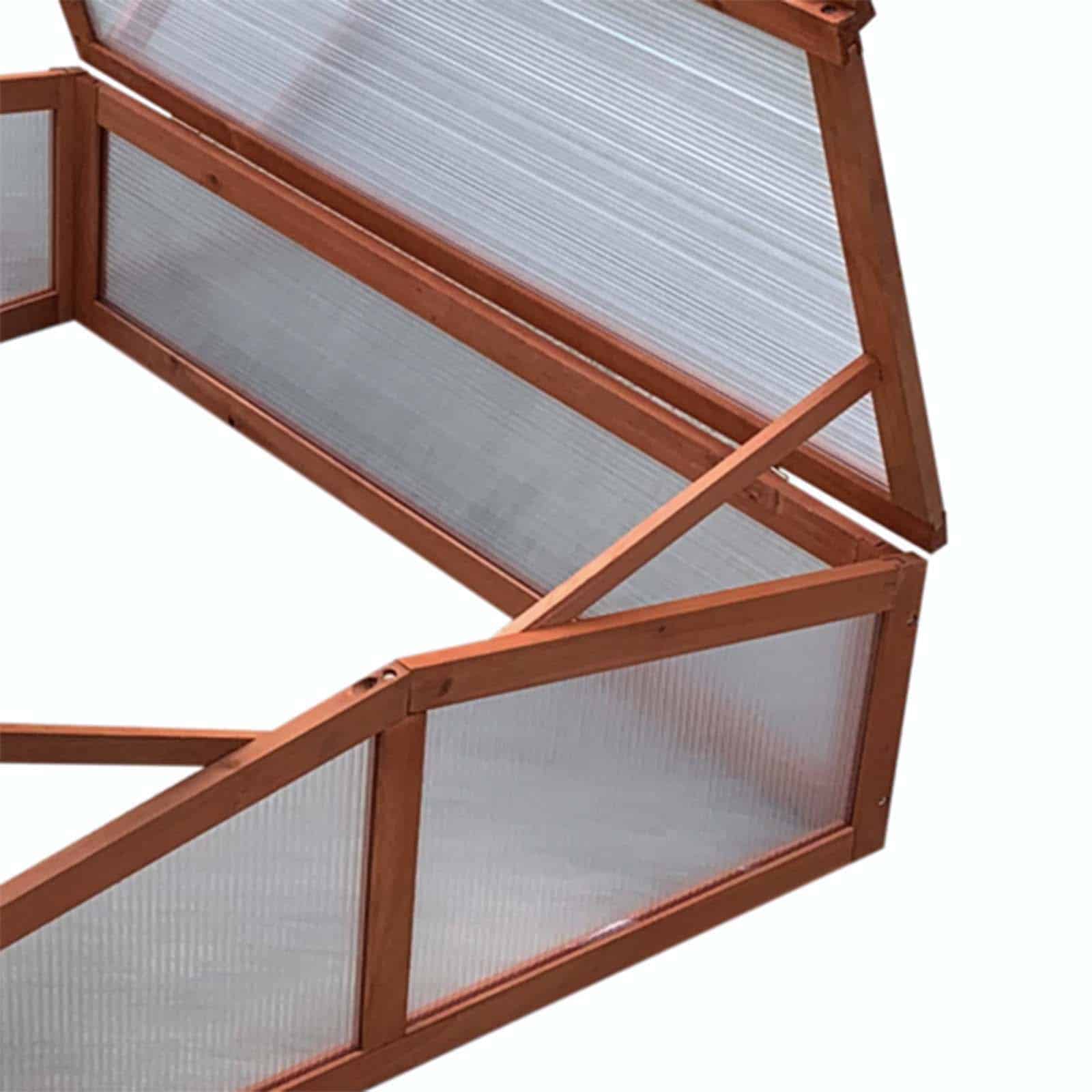 Estufa de madeira e policarbonato 90x82x32 cm Wooden II Invernadero de madera y policarbonato 90x82x32 cm Wooden II