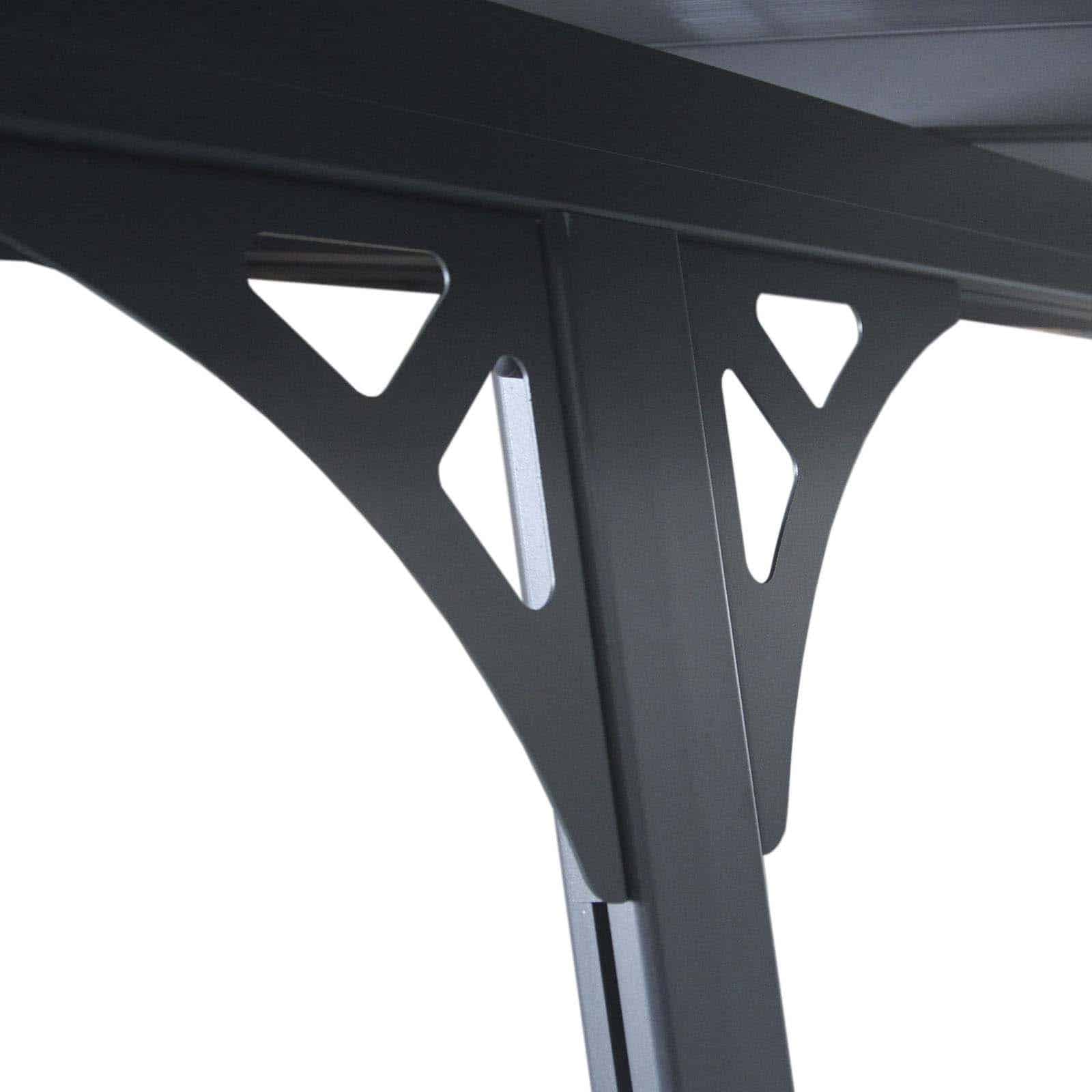 Toldo de parede em alumínio 435x300x225/270 cm (13 m²) Elliot Marquesina de pared de aluminio 435x300x225/270 cm (13 m²) Elliot