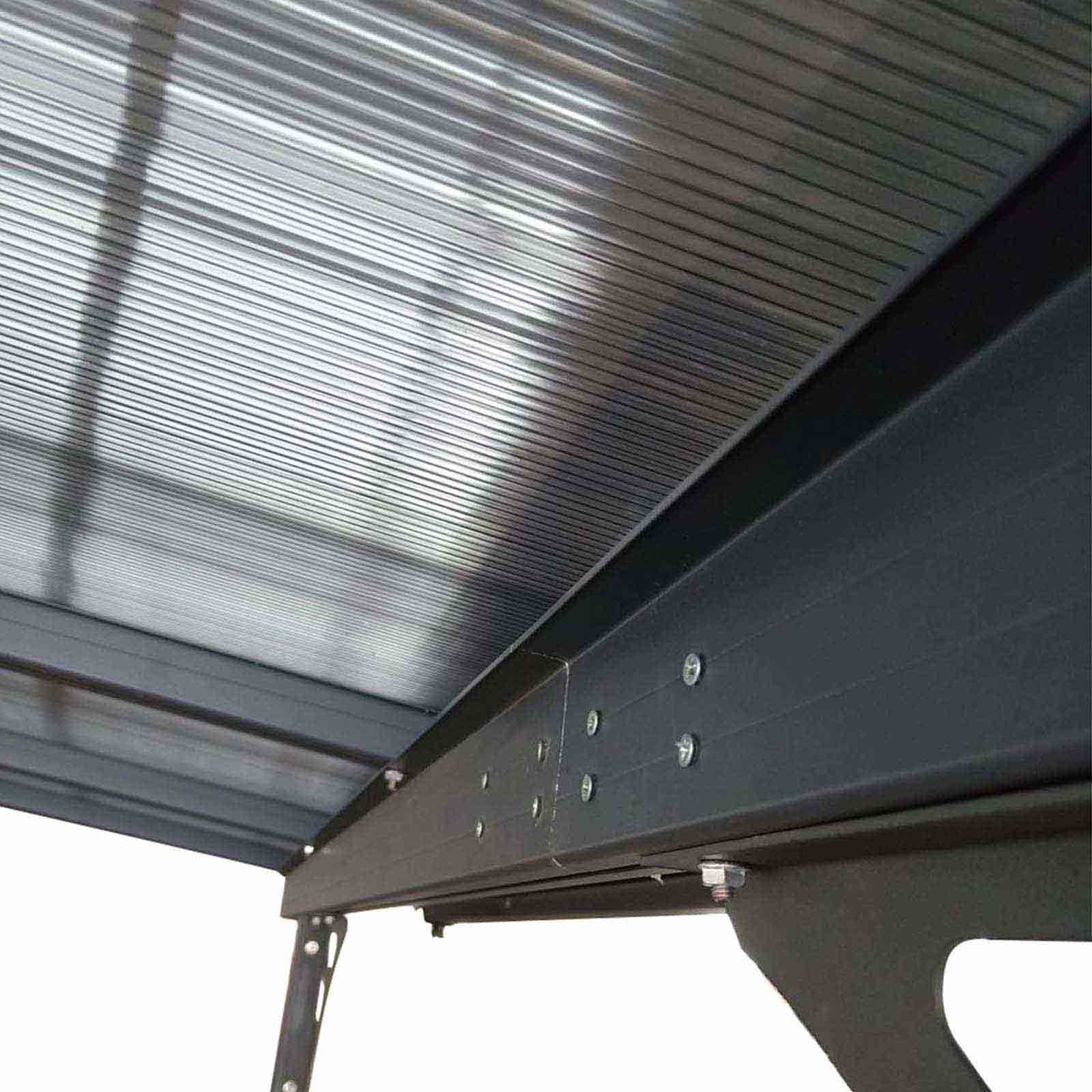 Toldo de parede em alumínio 435x300x225/270 cm (13 m²) Elliot Marquesina de pared de aluminio 435x300x225/270 cm (13 m²) Elliot