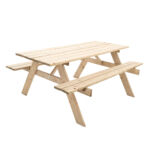 Mesa de piquenique em madeira 165x154x75 cm Essential (6-8 pax)