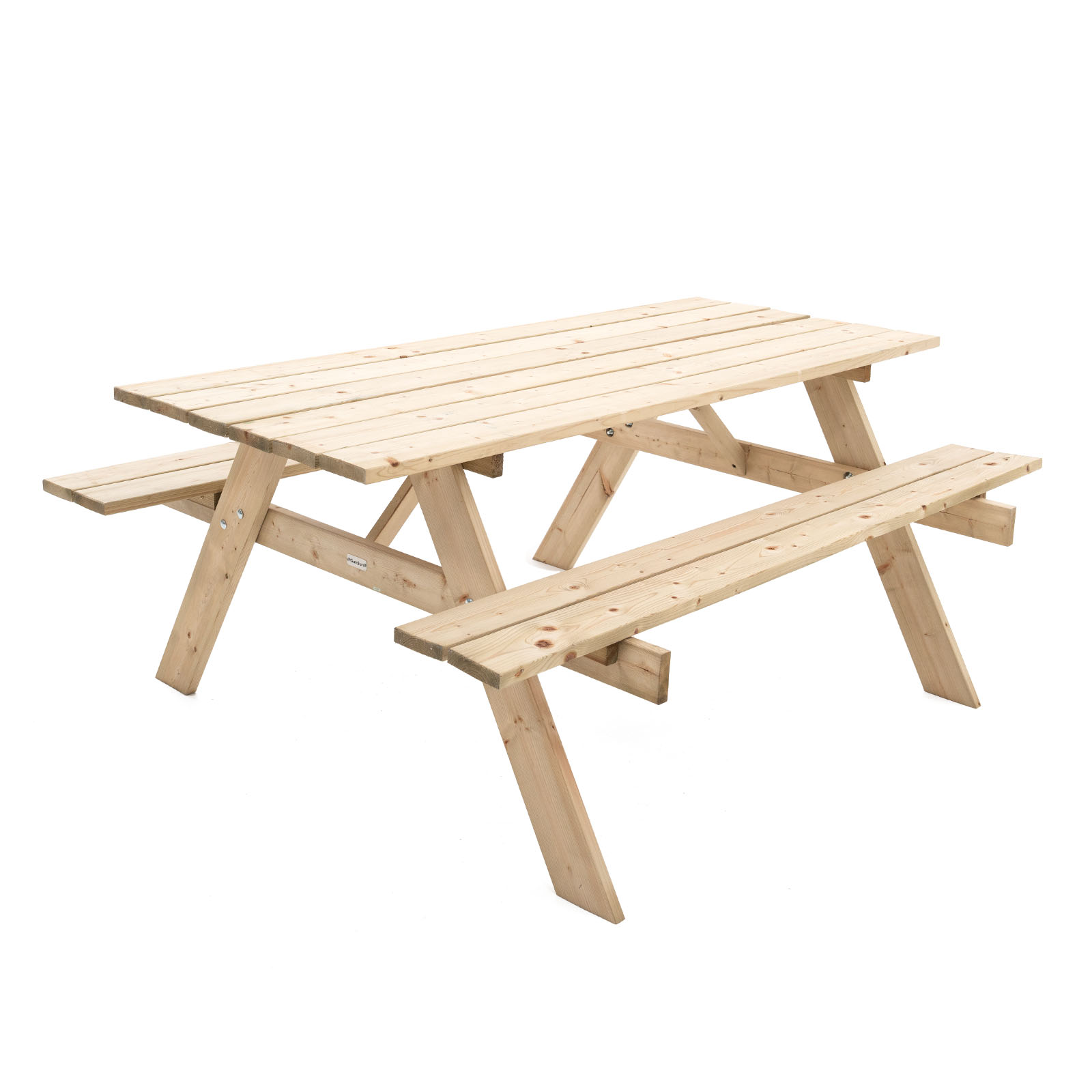 Mesa de piquenique em madeira 177x151x77 Solid (6-8 pax)